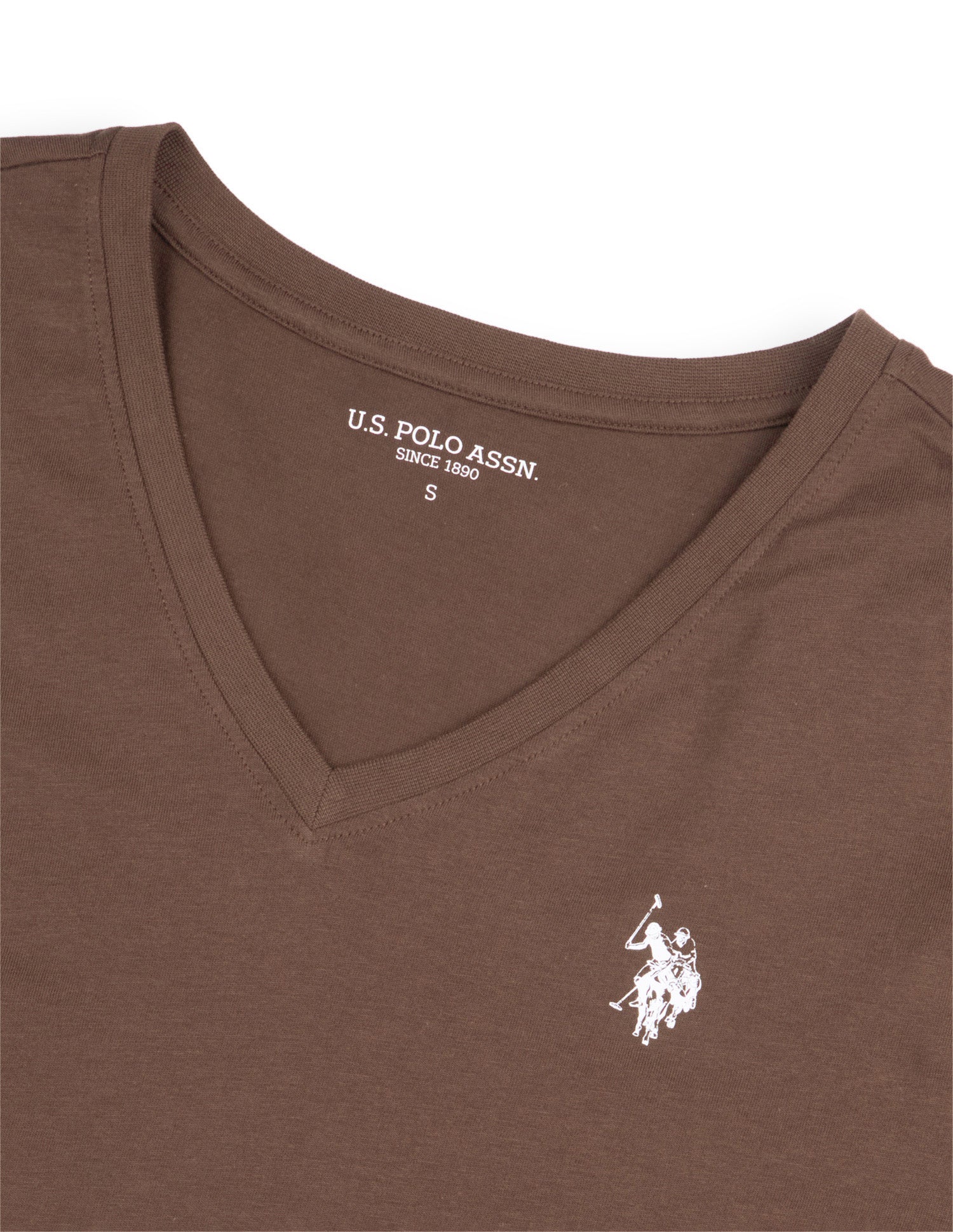 Solid Regular Fit T-Shirt Brown - U.S. Polo Assn. India | Large