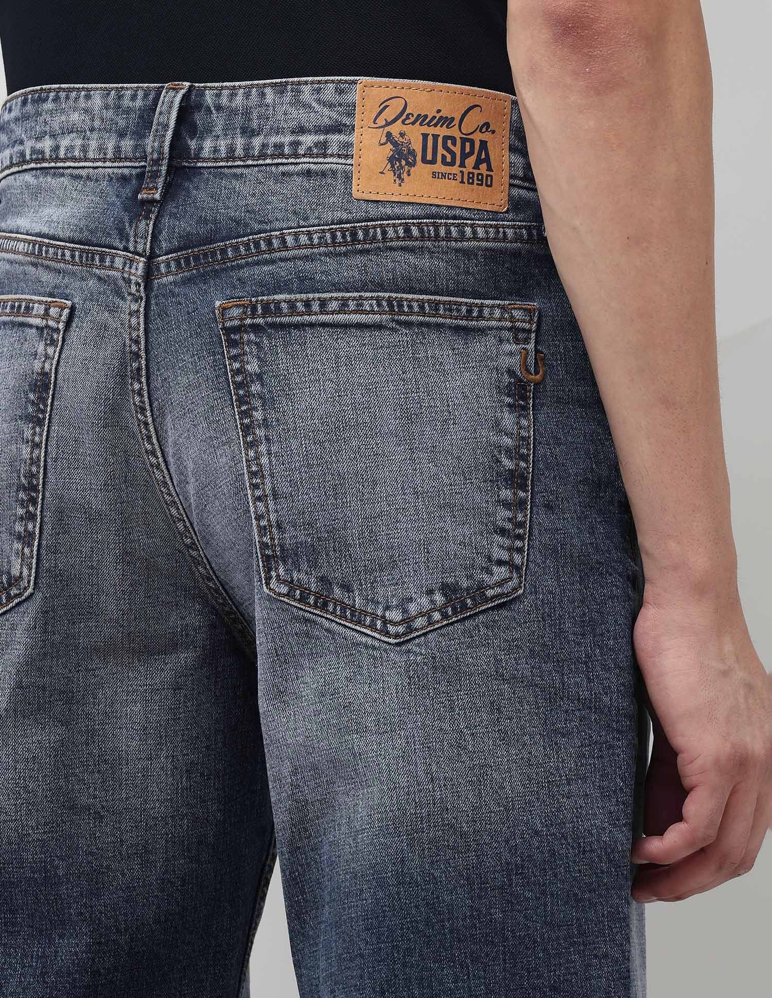 Shawn Relaxed Fit Blue Jeans Rags Wash - U.S. POLO ASSN. | Large