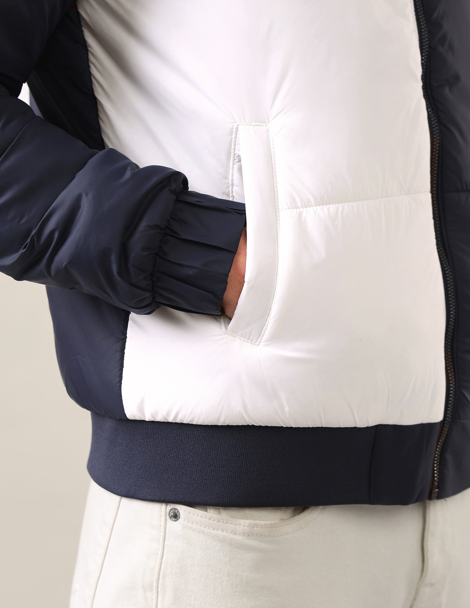 High Neck Colour Block Jacket Navy - U.S. Polo Assn. India | Large