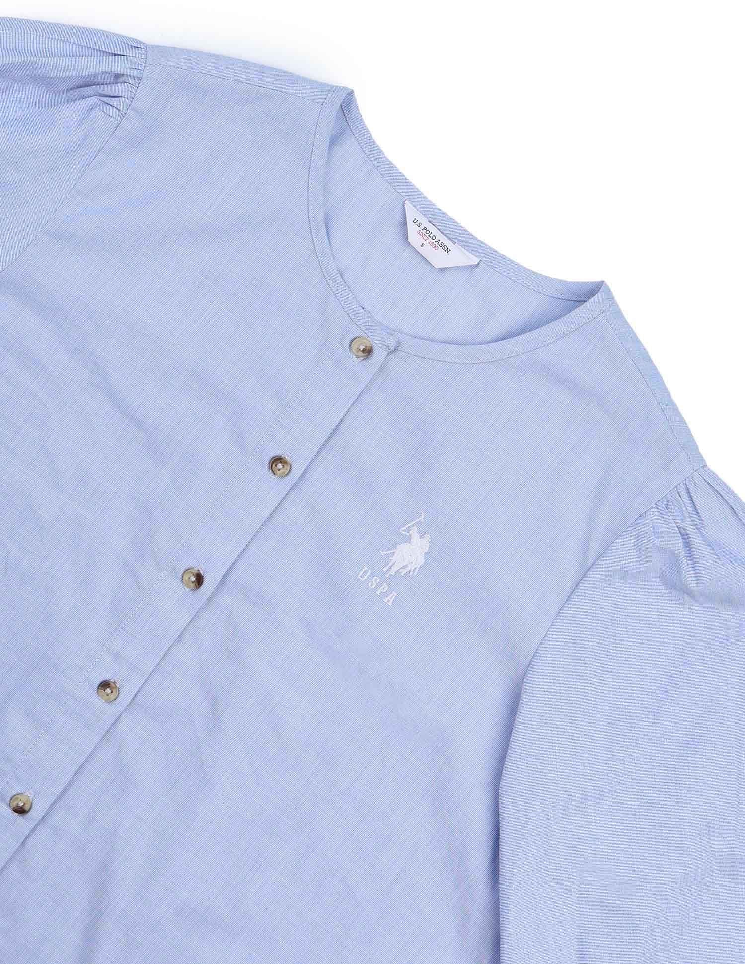 Solid Regular Fit Top Light Blue - U.S. POLO ASSN. | Large