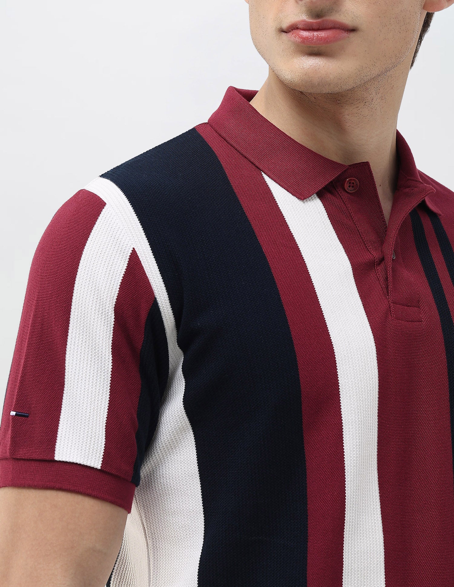 Vertical Striped Slim Fit Polo Shirt Red - U.S. Polo Assn. India | Large