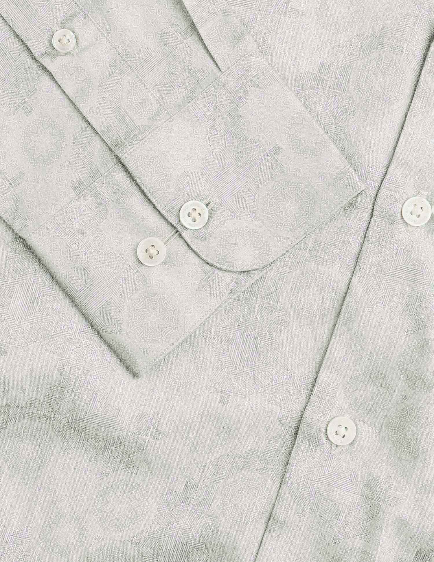 Pure Cotton Geometric Printed Shirt Light Grey - U.S. POLO ASSN. | Large