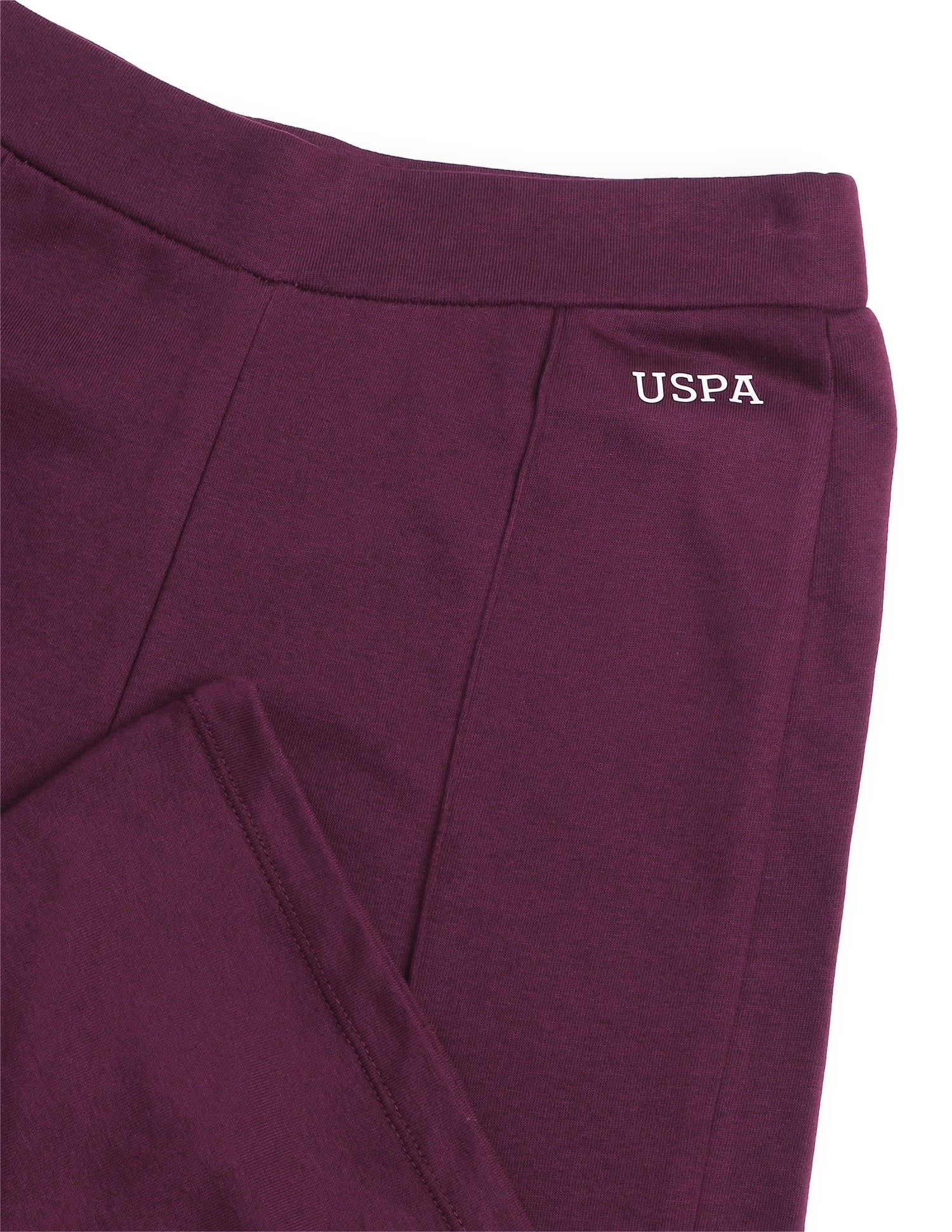 High Rise Flared Fit Trousers Wine - U.S. Polo Assn. India | Large