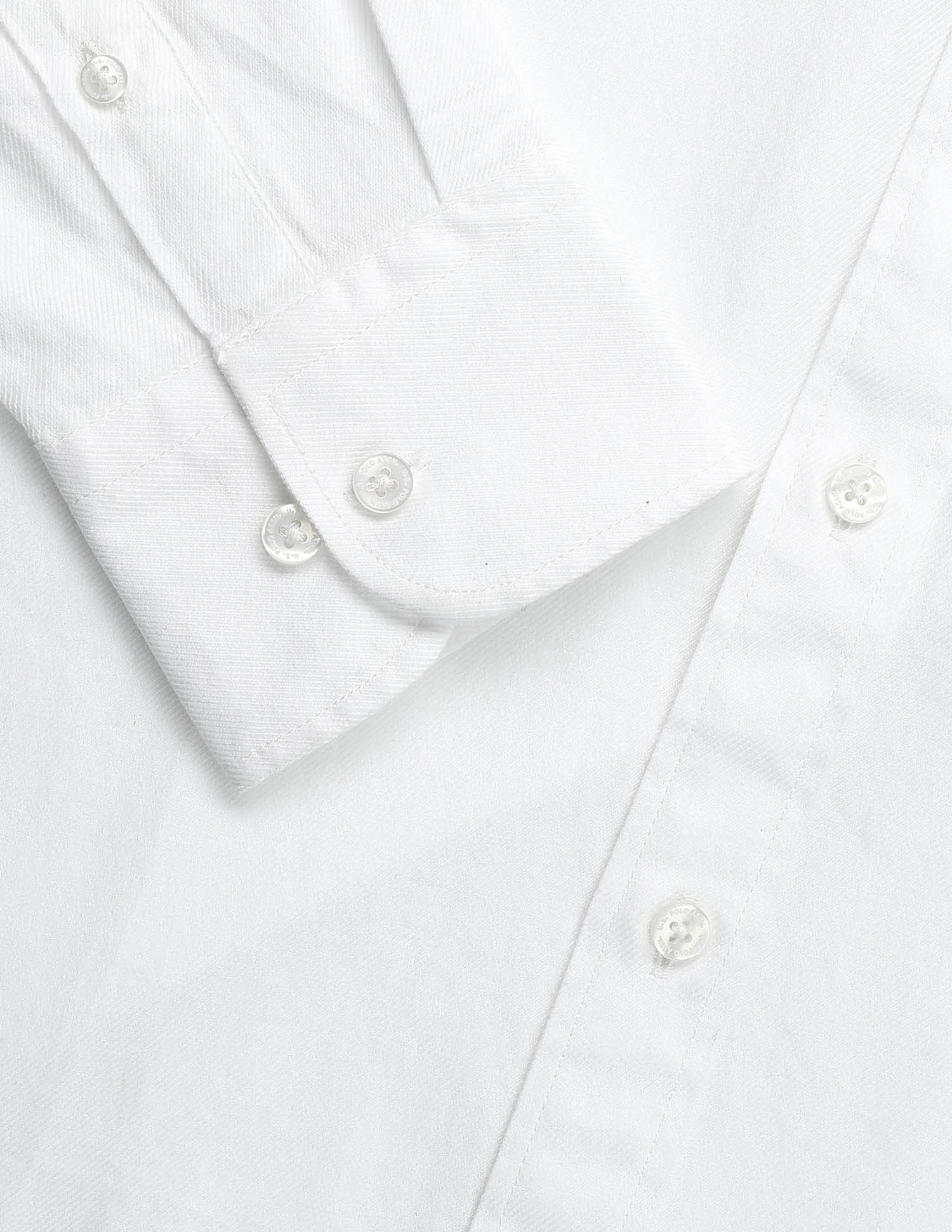 Pure Cotton Tailored Fit Shirt White - U.S. Polo Assn. India | Large