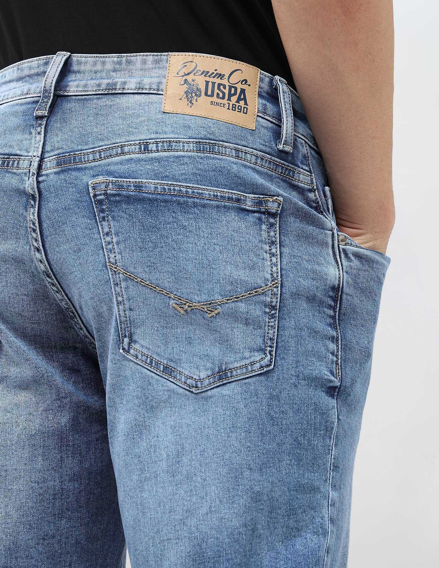 Shawn Relaxed Fit Blue Jeans Light Indigo - U.S. Polo Assn. India | Large