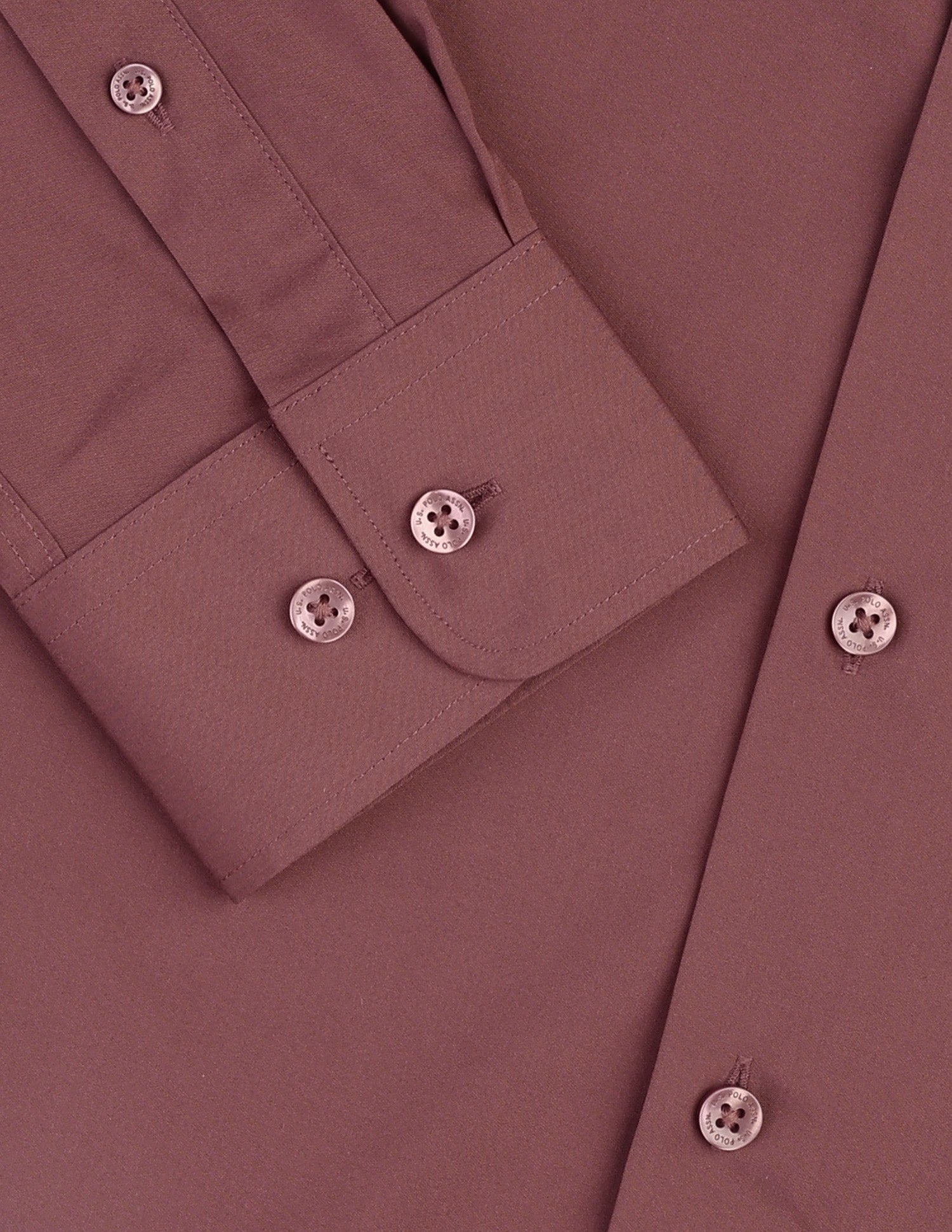 Solid Regular Fit Shirt Maroon - U.S. Polo Assn. India | Large