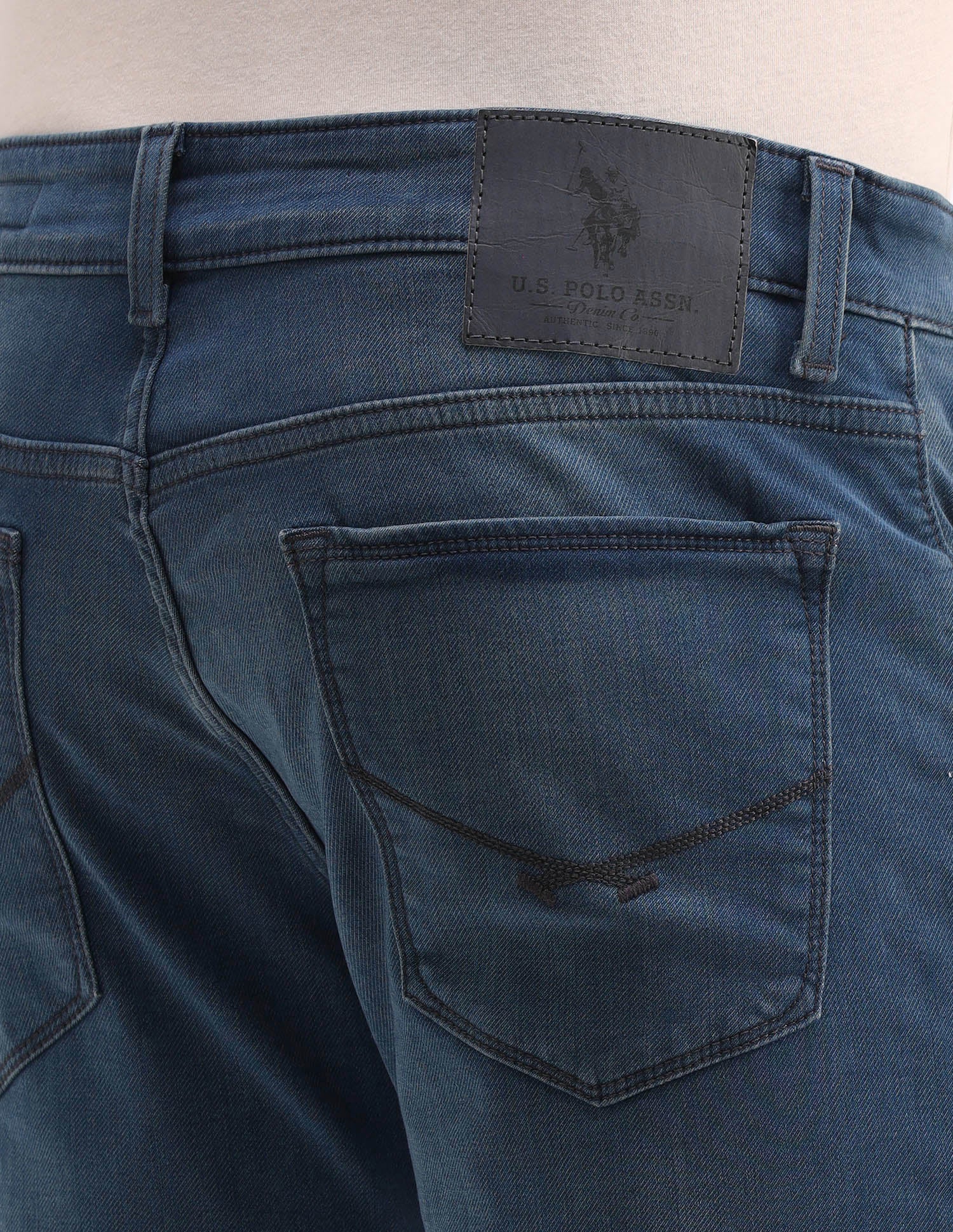 Brandon Slim Tapered Fit Blue Jeans Blue - U.S. POLO ASSN. | Large