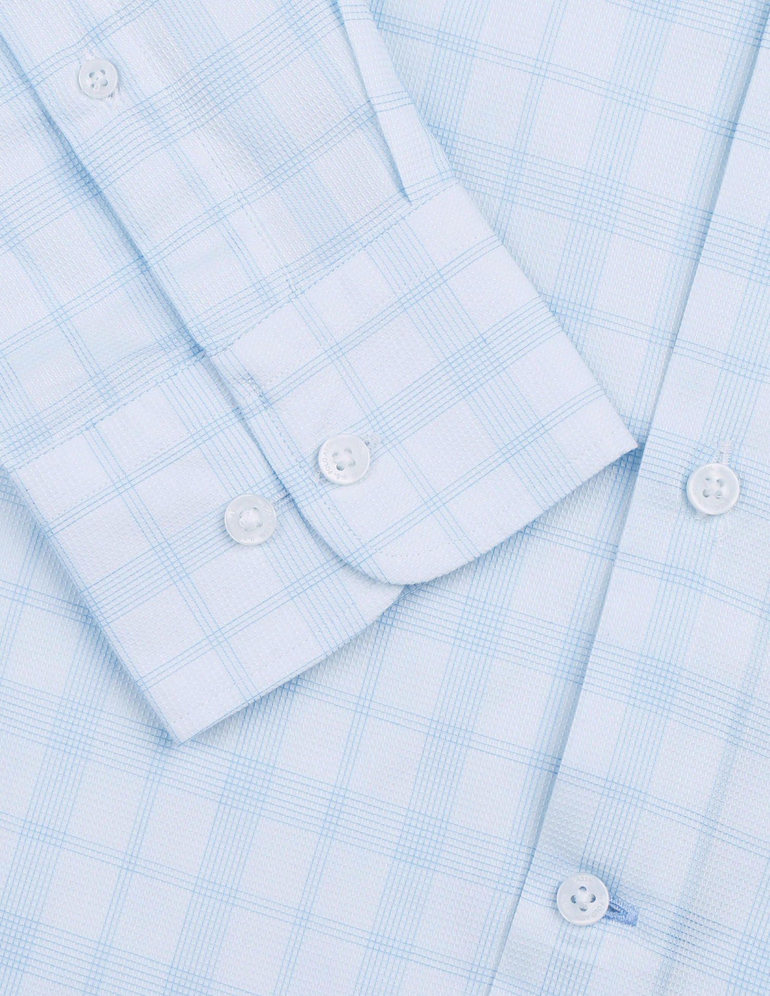 Tartan Checked Dobby Shirt Light Blue - U.S. Polo Assn. India | Large