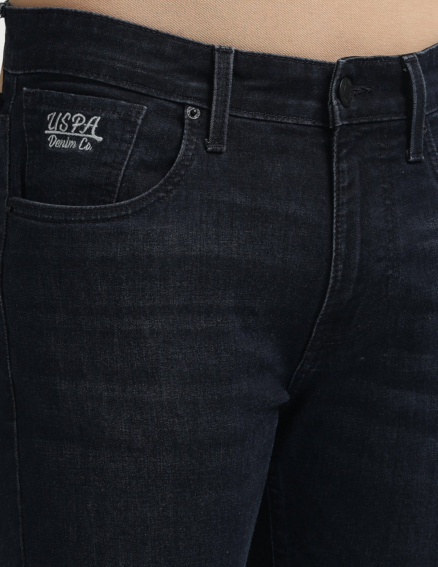 Brandon Slim Tapered Fit Blue Jeans Blue - U.S. Polo Assn. India | Large