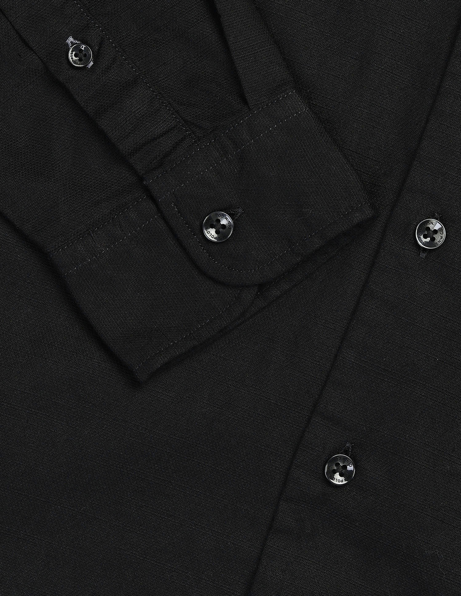 Solid Summer House Regular Fit Shirt Black - U.S. Polo Assn. India | Large