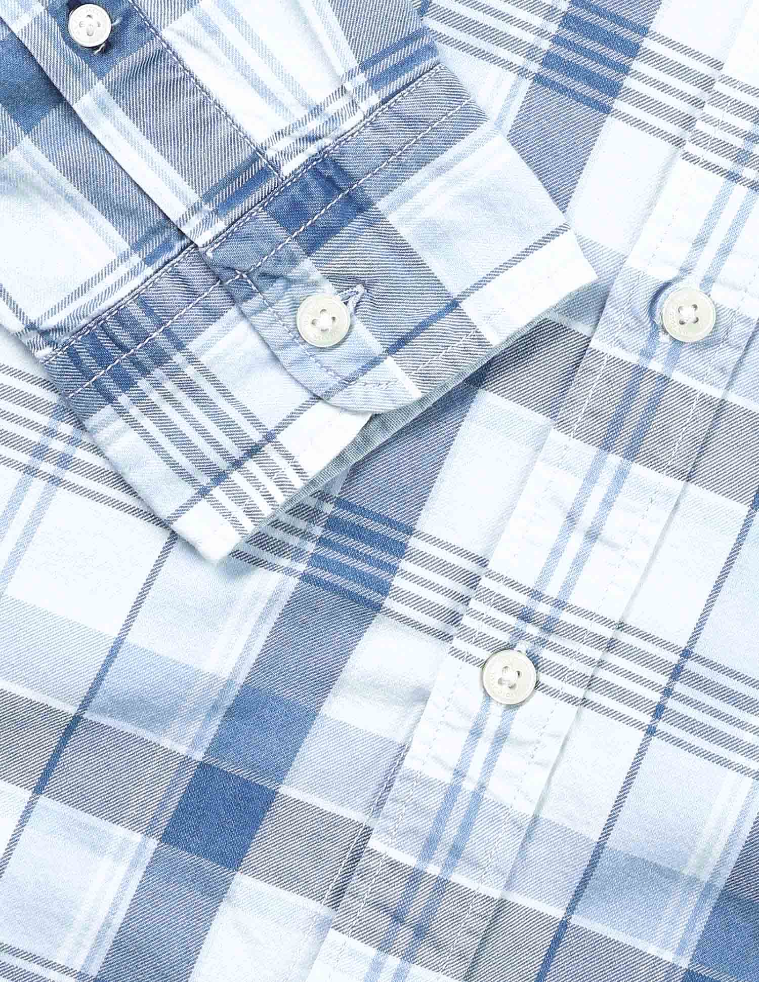 Plaid Checked Regular Fit Twill Shirt Indigo - U.S. Polo Assn. India | Large