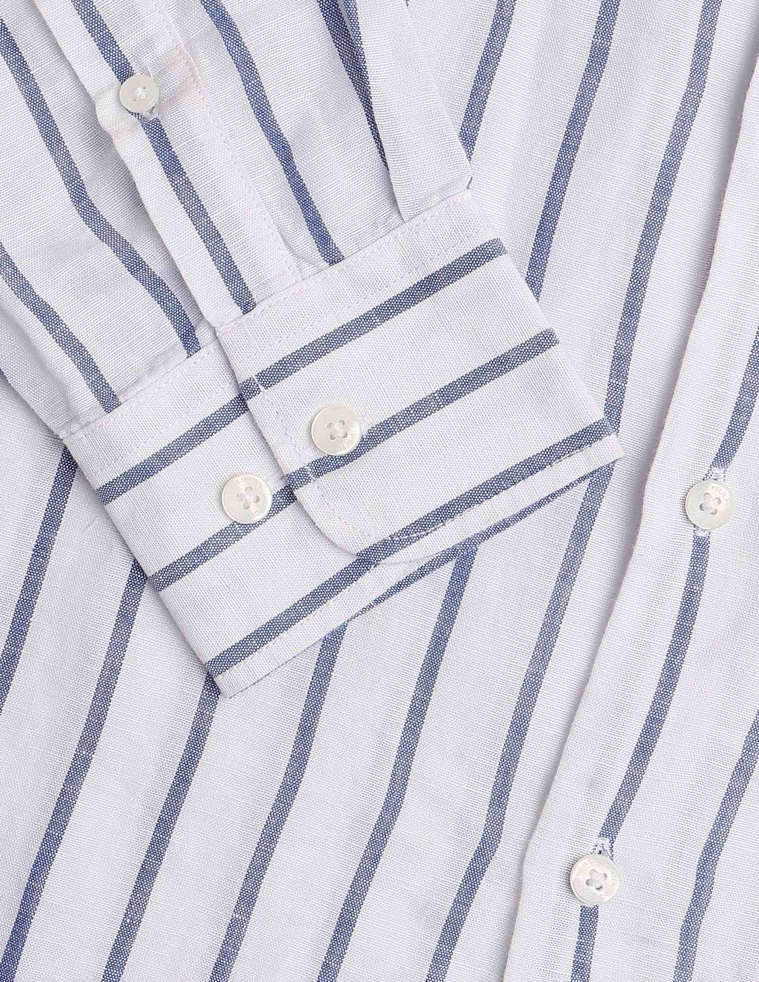 Vertical Striped Tailored Fit Shirt Blue - U.S. POLO ASSN. | Large