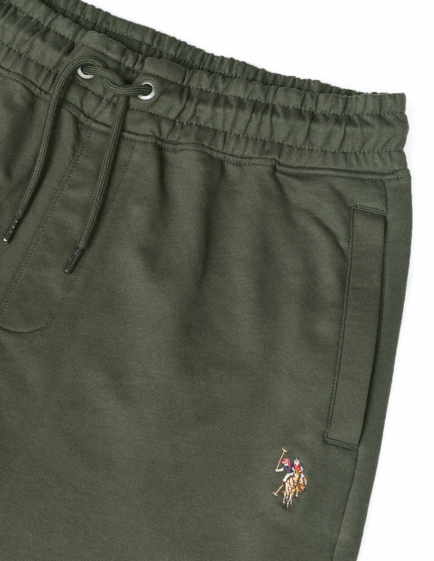 Solid Regular Fit Track Pants Olive - U.S. POLO ASSN. | Large