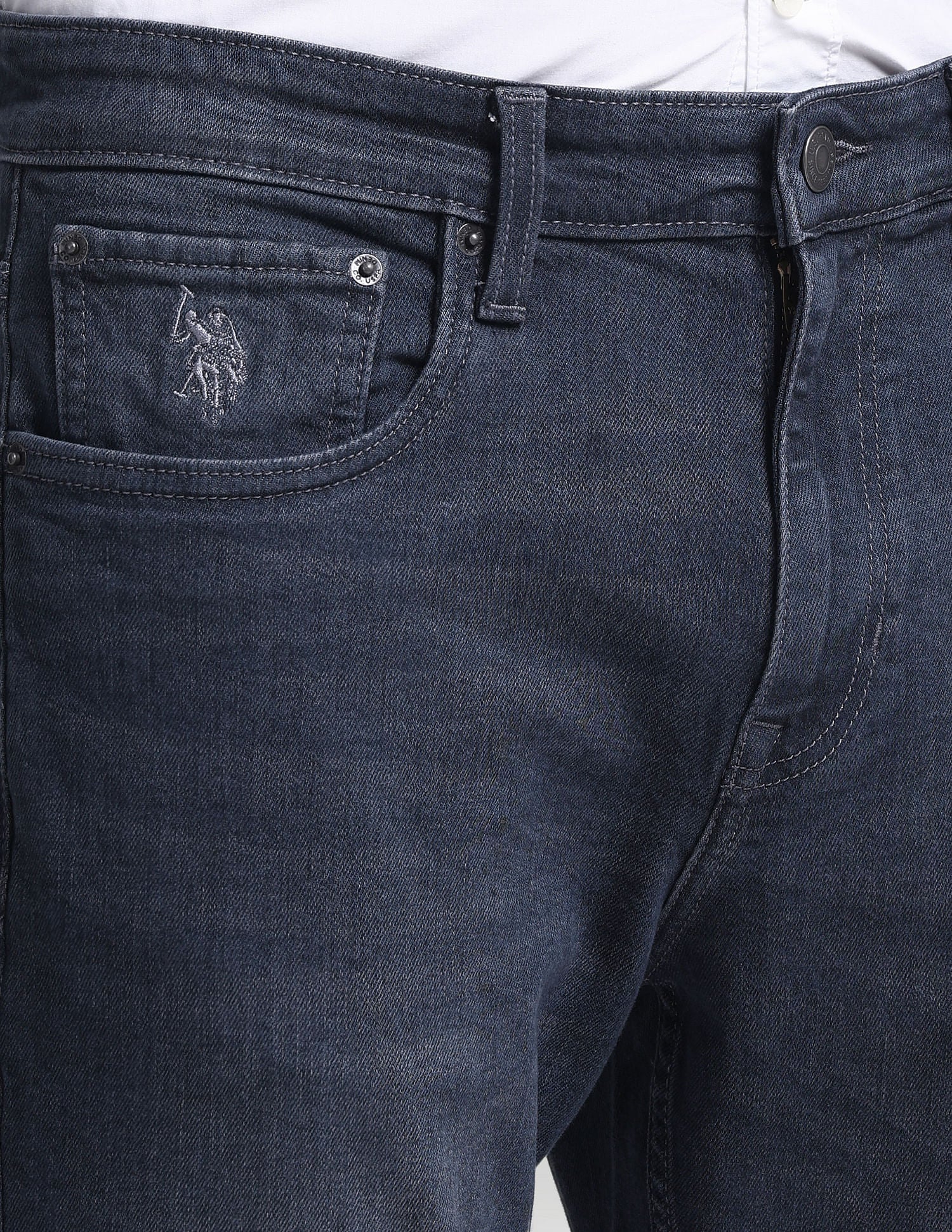 Harold Slim Straight Fit Blue Jeans Blue - U.S. Polo Assn. India | Large