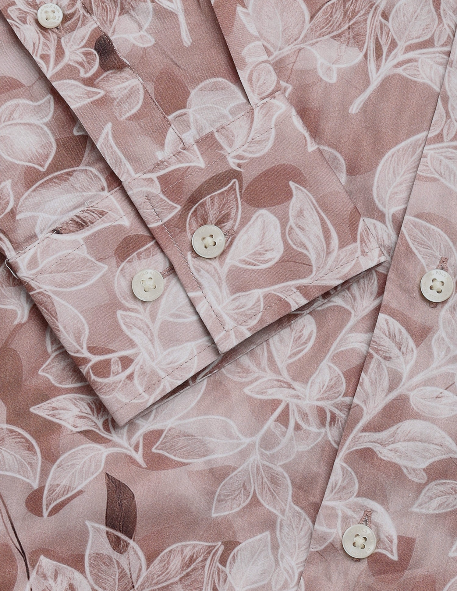Tropical Printed Satin Shirt Peach - U.S. Polo Assn. India | Large
