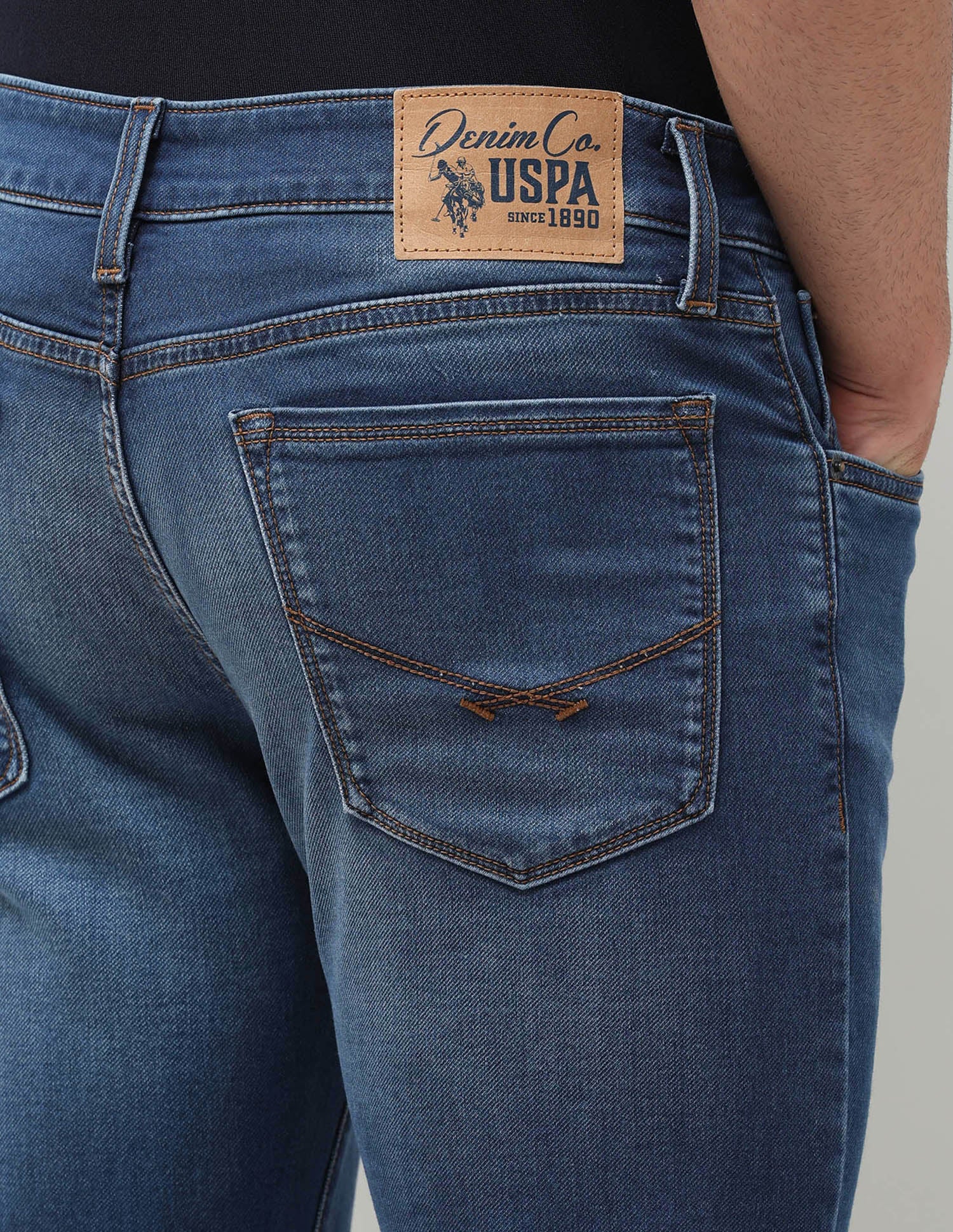 Regallo Skinny Fit Blue Jeans Blue - U.S. Polo Assn. India | Large