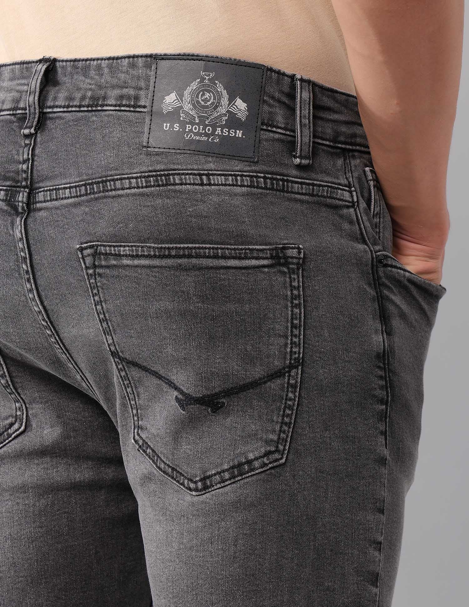 Cole Comfort Cropped Fit Black Jeans Black - U.S. Polo Assn. India | Large