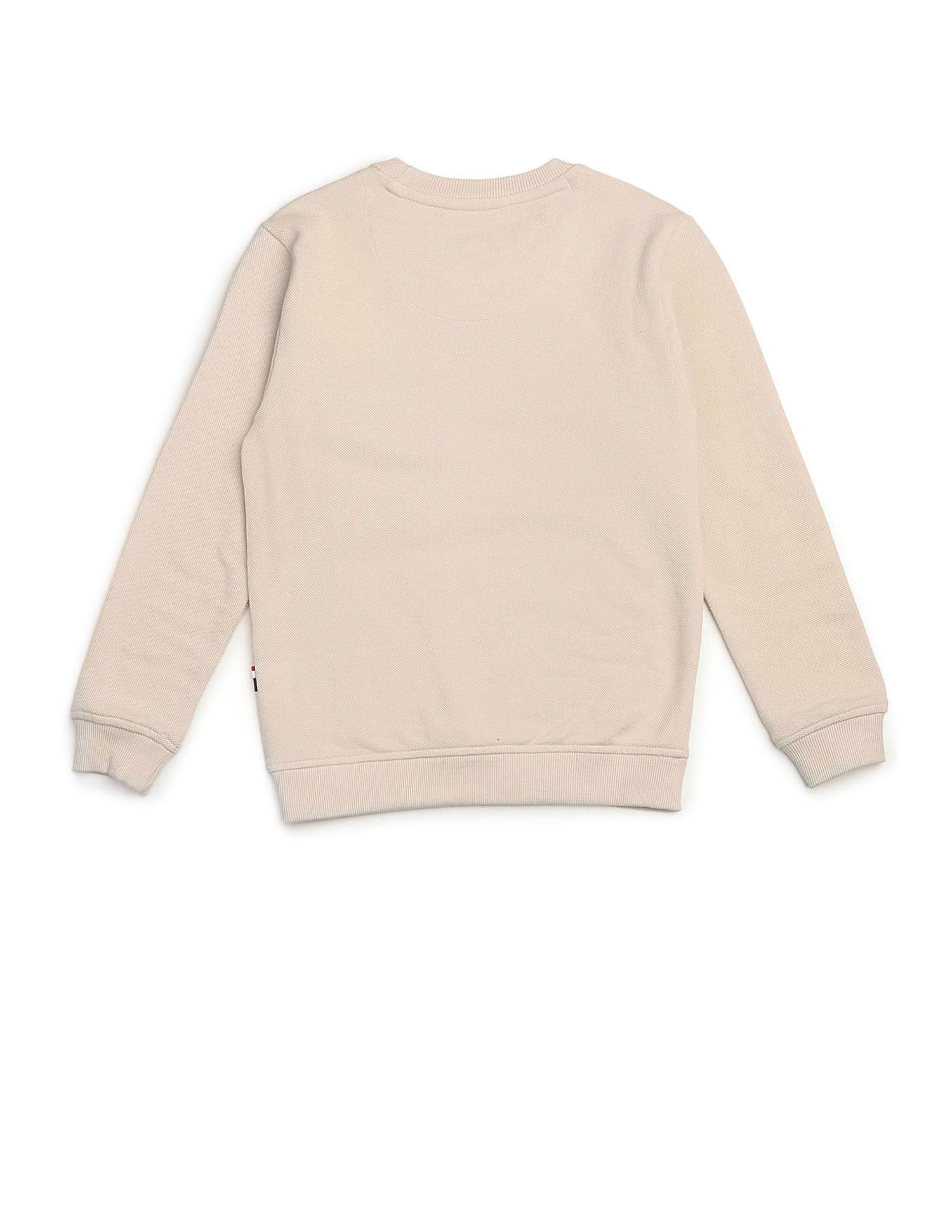 Boys Solid Regular Fit Sweatshirt Beige - U.S. POLO ASSN. | Large