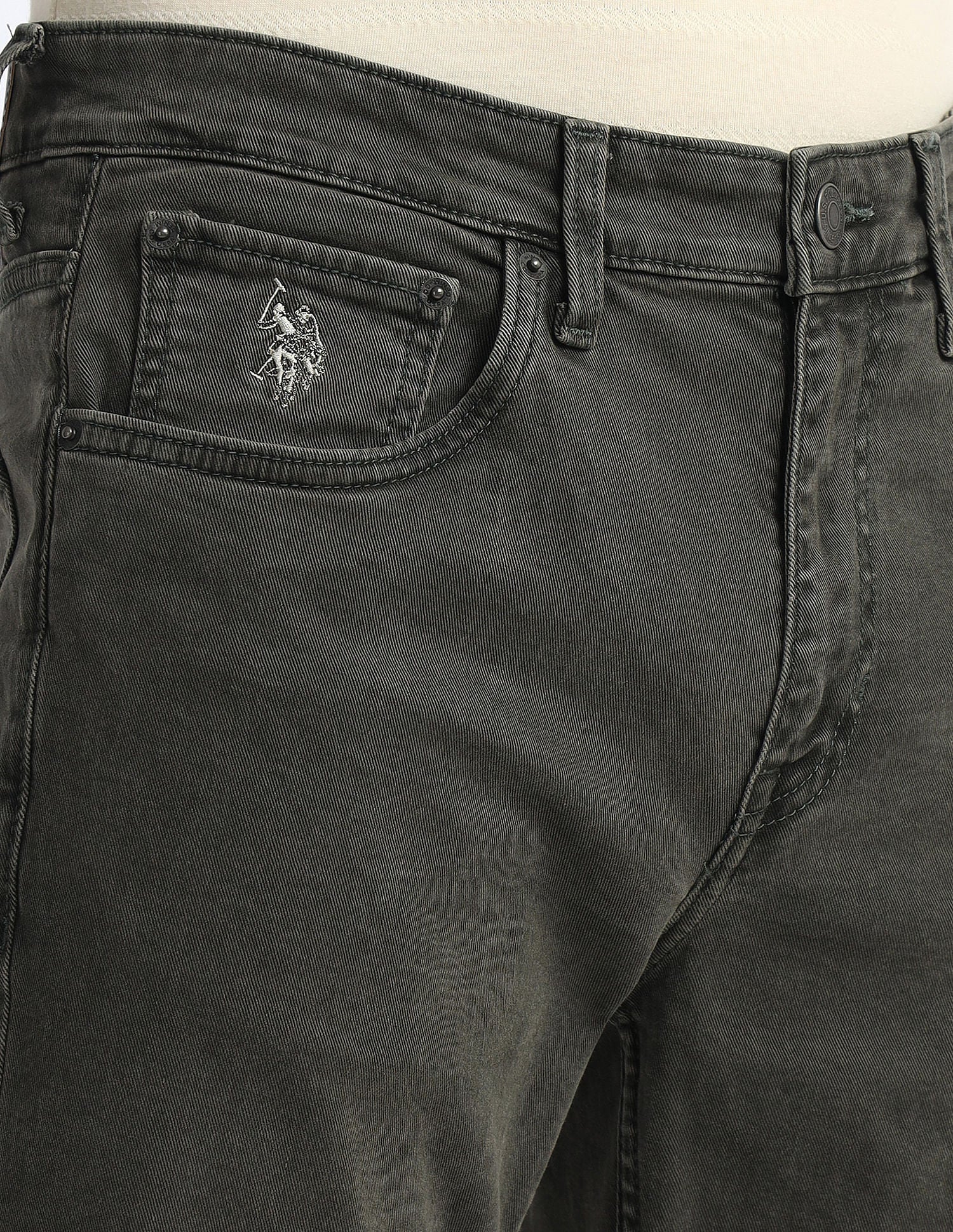 Harold Slim Straight Fit Green Jeans Green - U.S. Polo Assn. India | Large