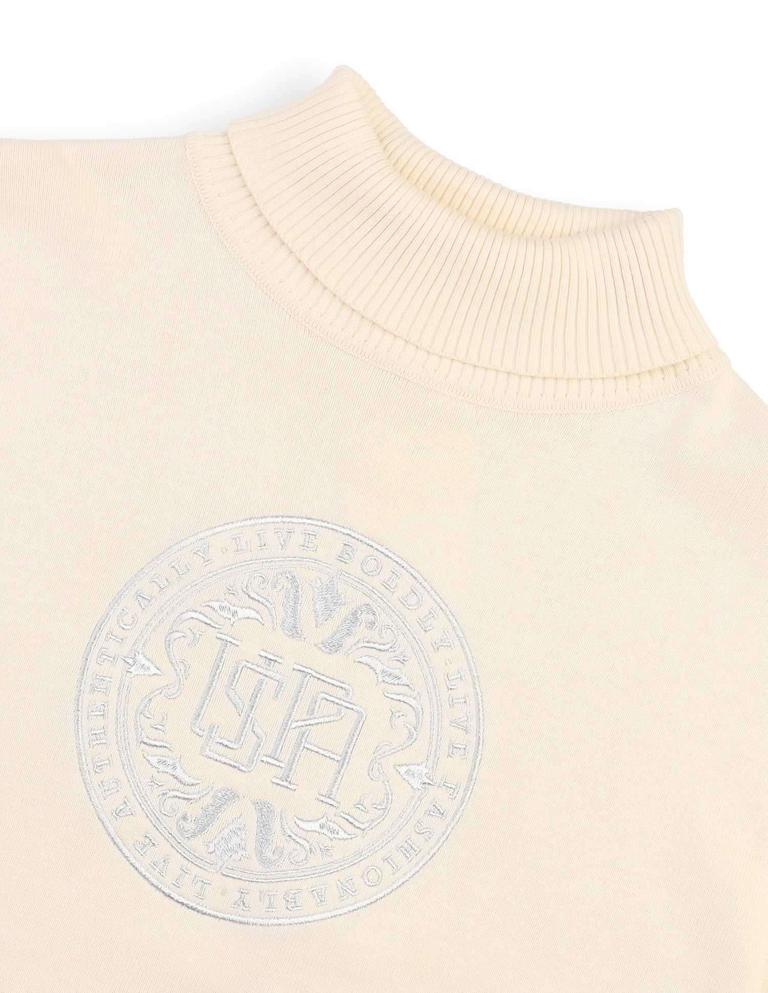 Brand Embroidered Regular Fit Sweater Off White - U.S. Polo Assn. India | Large
