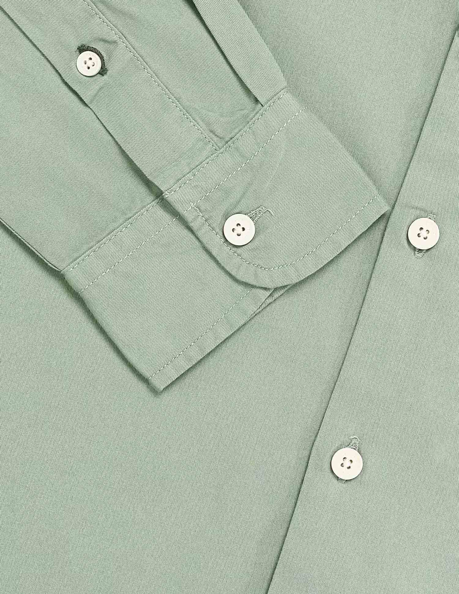 Solid Twill Regular Fit Shirt Light Green - U.S. Polo Assn. India | Large