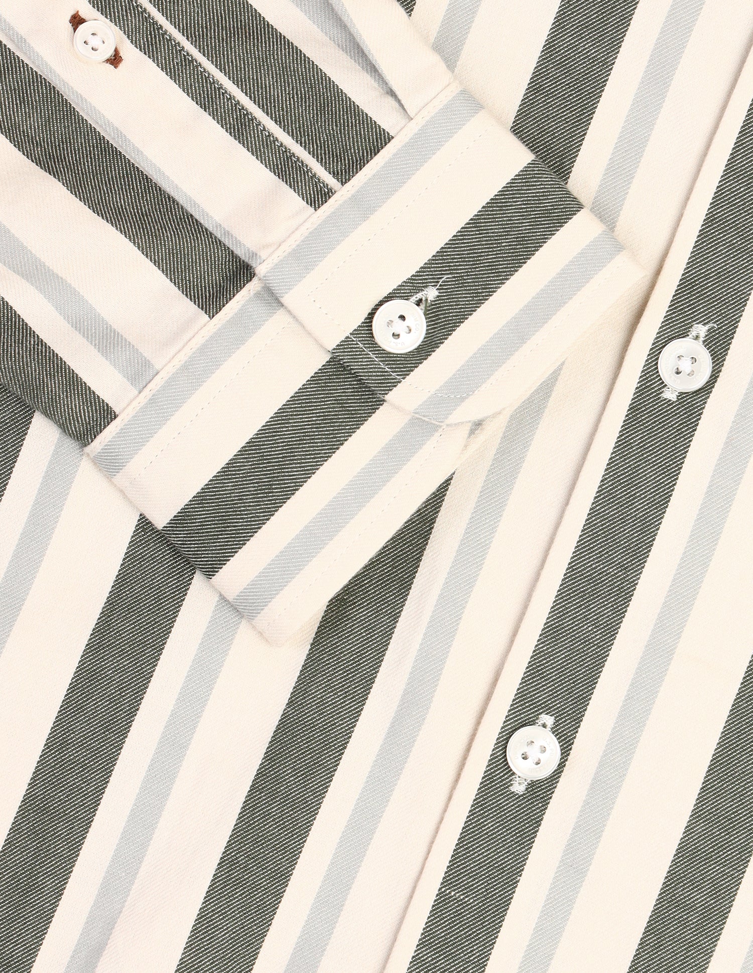 Vertical Striped Slim Fit Shirt Olive - U.S. POLO ASSN. | Large