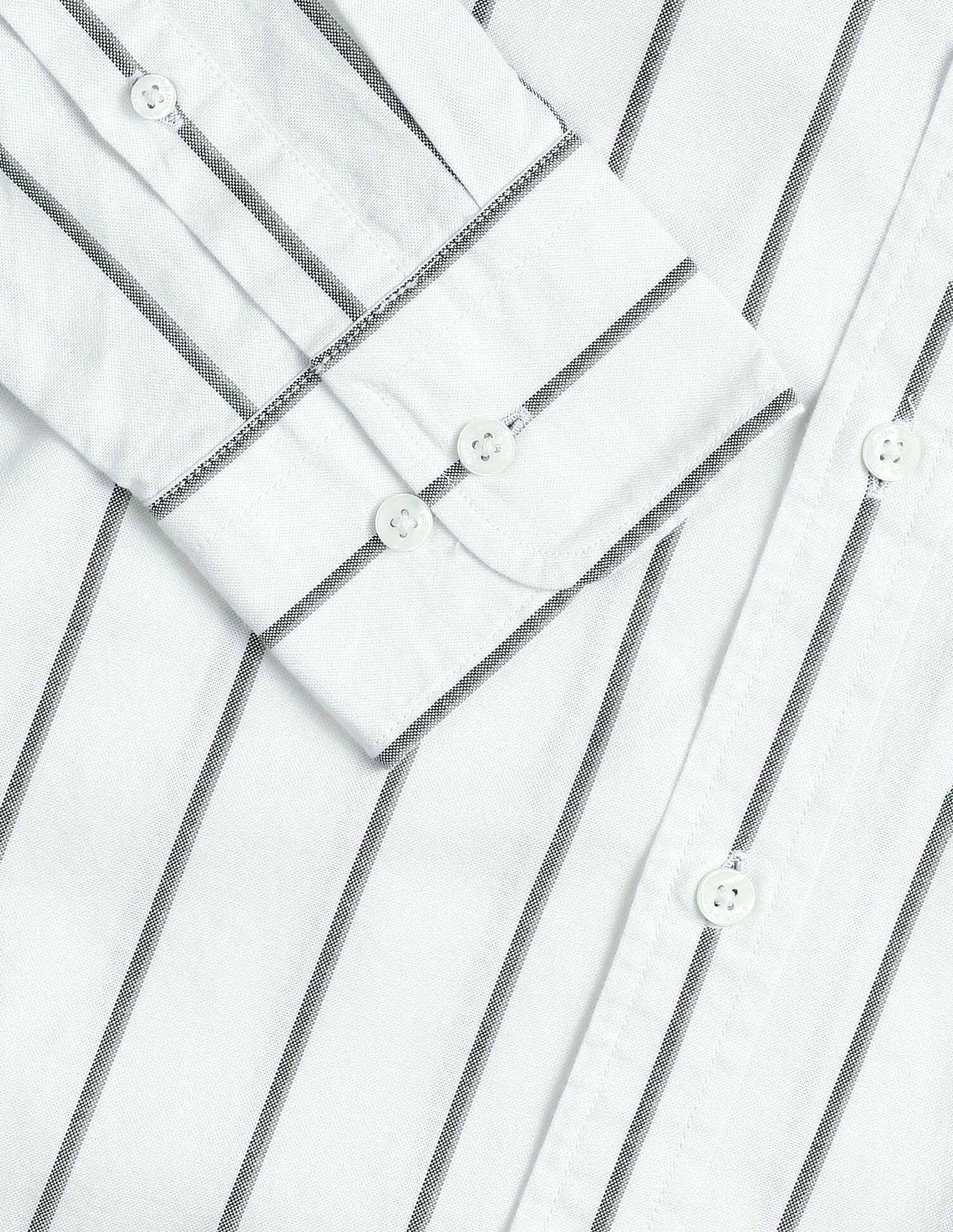 Vertical Striped Oxford Shirt Green - U.S. POLO ASSN. | Large