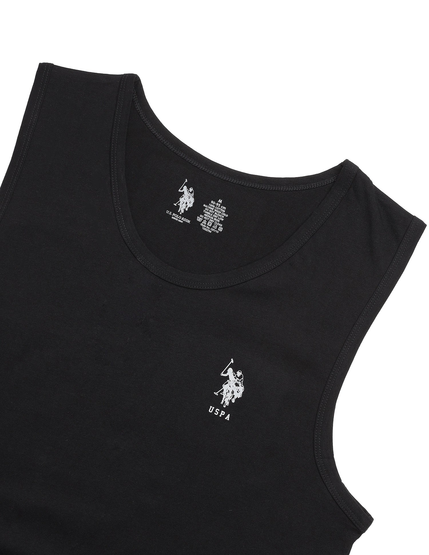 Pure Cotton Printed OEV10 Vest Black - U.S. Polo Assn. India | Large