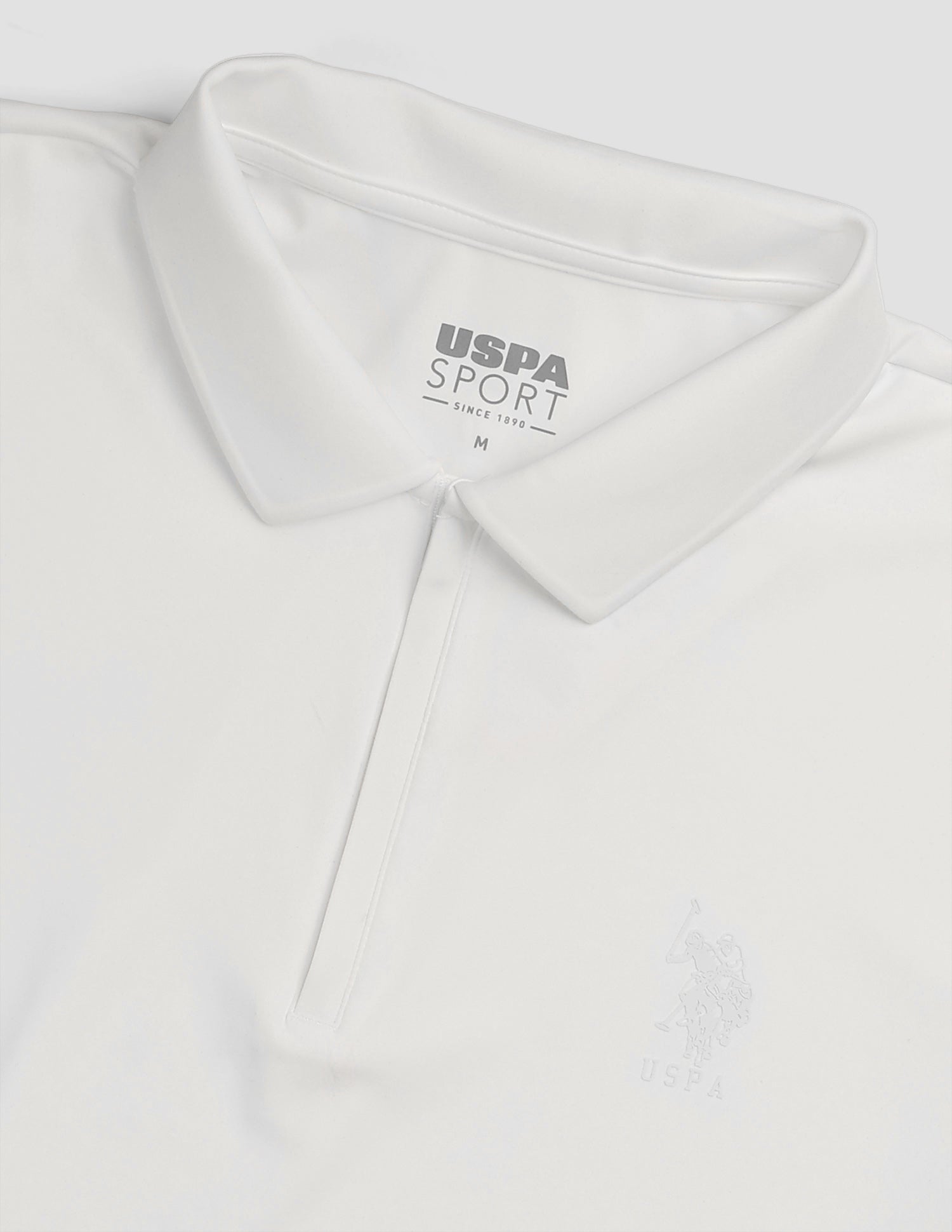 Slim Fit Solid Active Polo Shirt Off White - U.S. POLO ASSN. | Large