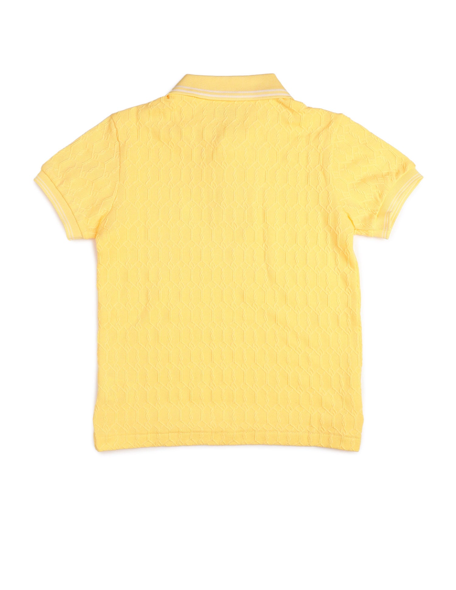 Boys Textured Pure Cotton Polo Shirt Yellow - U.S. POLO ASSN. | Large