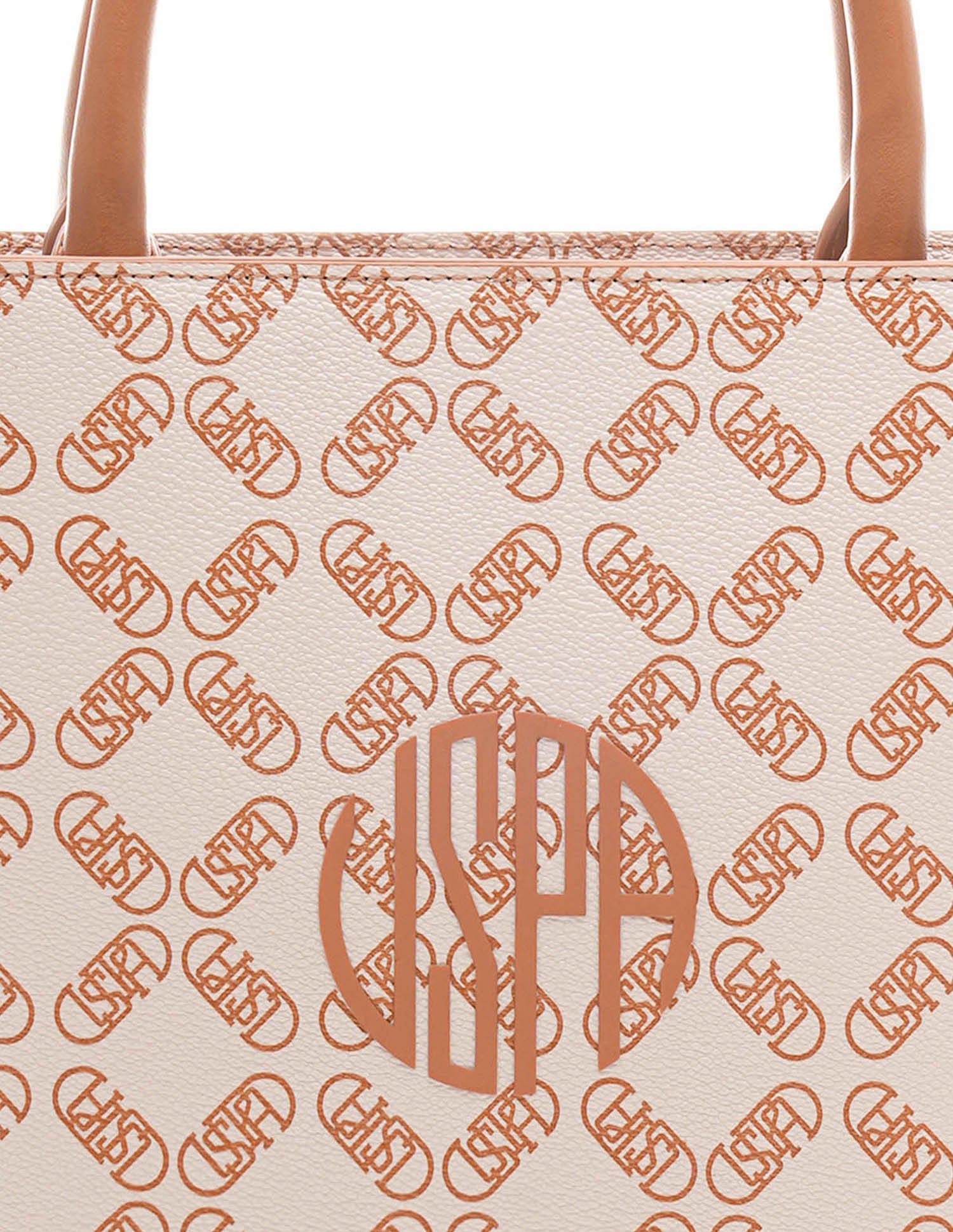 Kate Monogram Tote Bag Off White - U.S. Polo Assn. India | Large