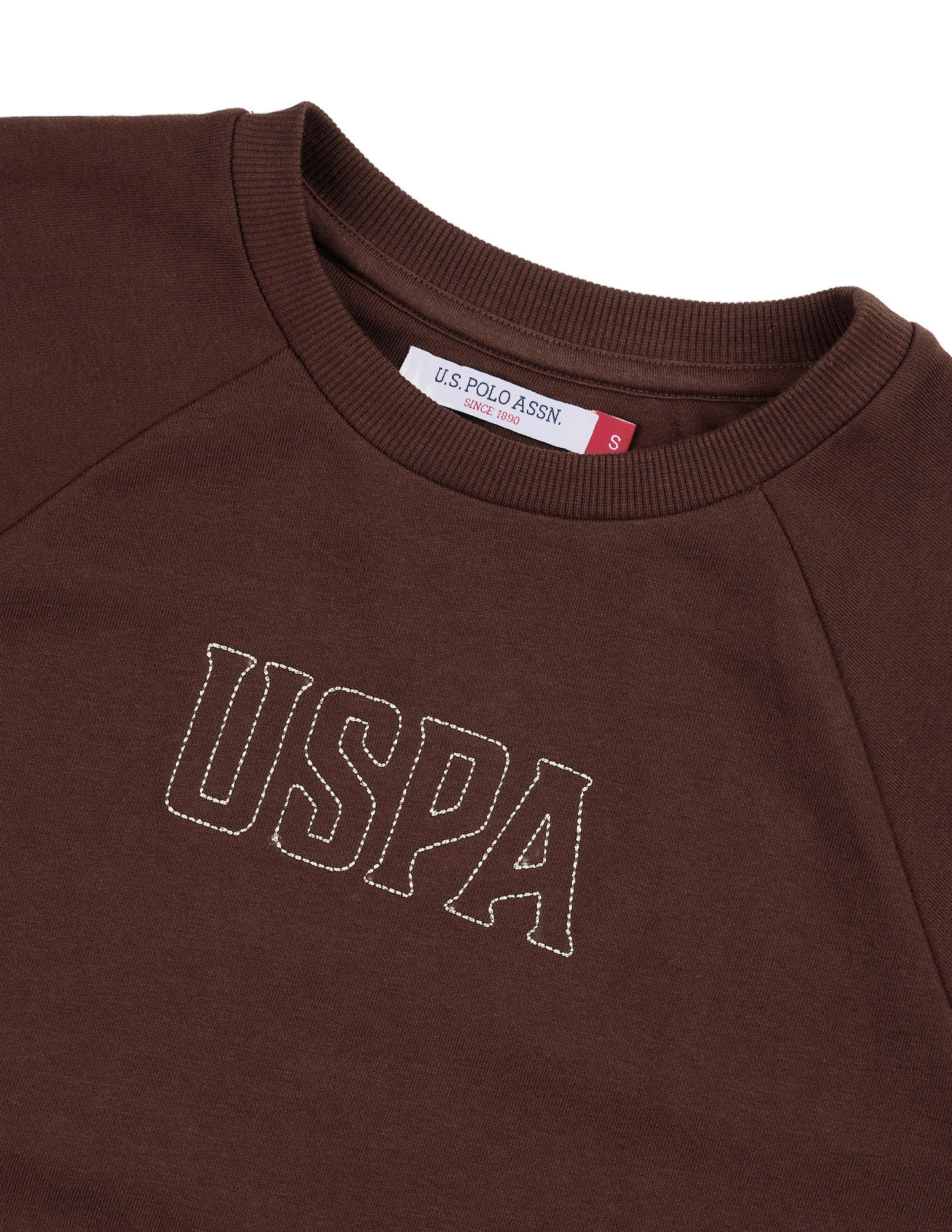 Brand Embroidered Regular Fit Sweatshirt Brown - U.S. Polo Assn. India | Large