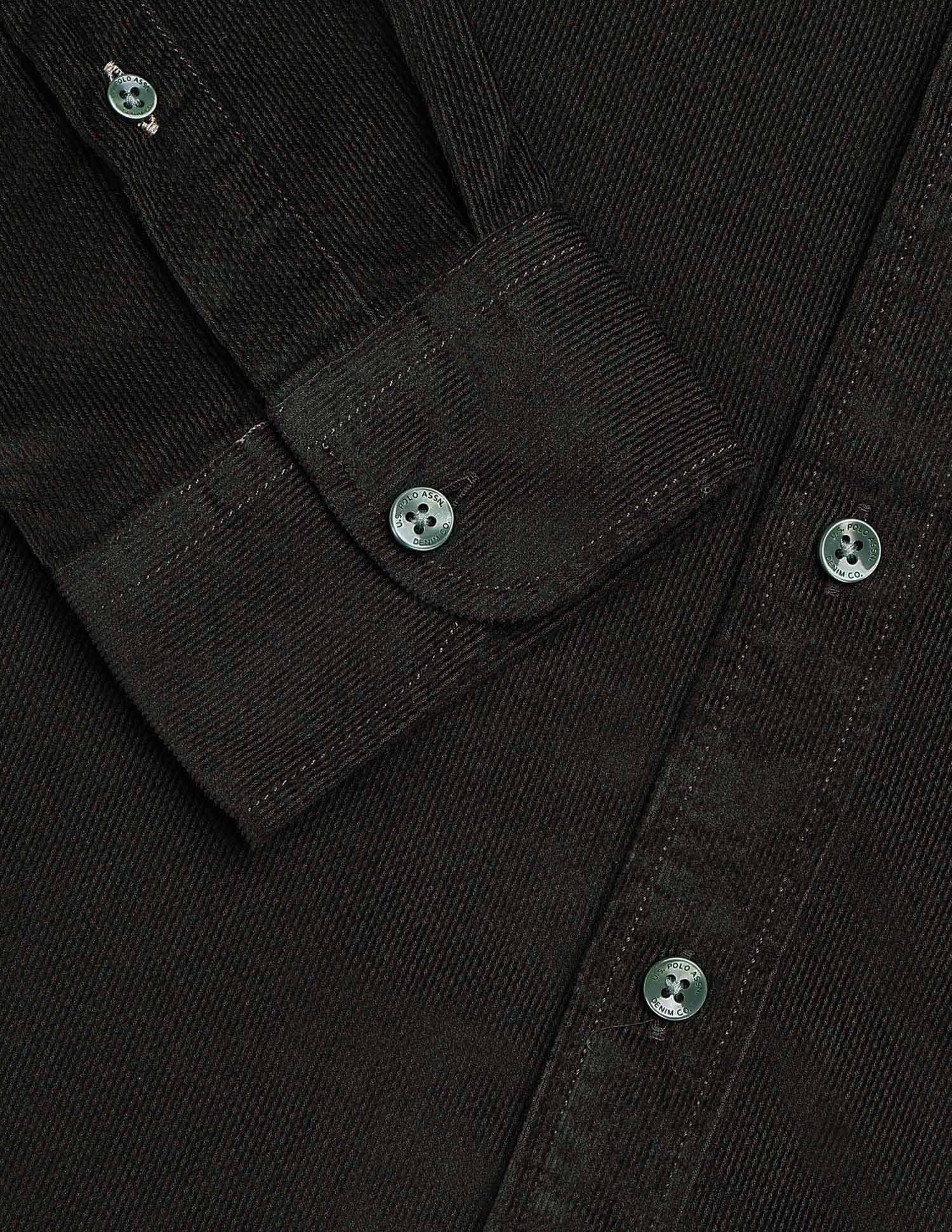 Corduroy Regular Fit Shirt Olive - U.S. POLO ASSN. | Large