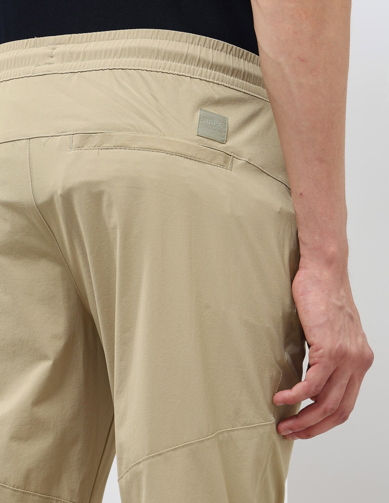 Mid Rise Relaxed Fit Joggers Beige - U.S. Polo Assn. India | Large
