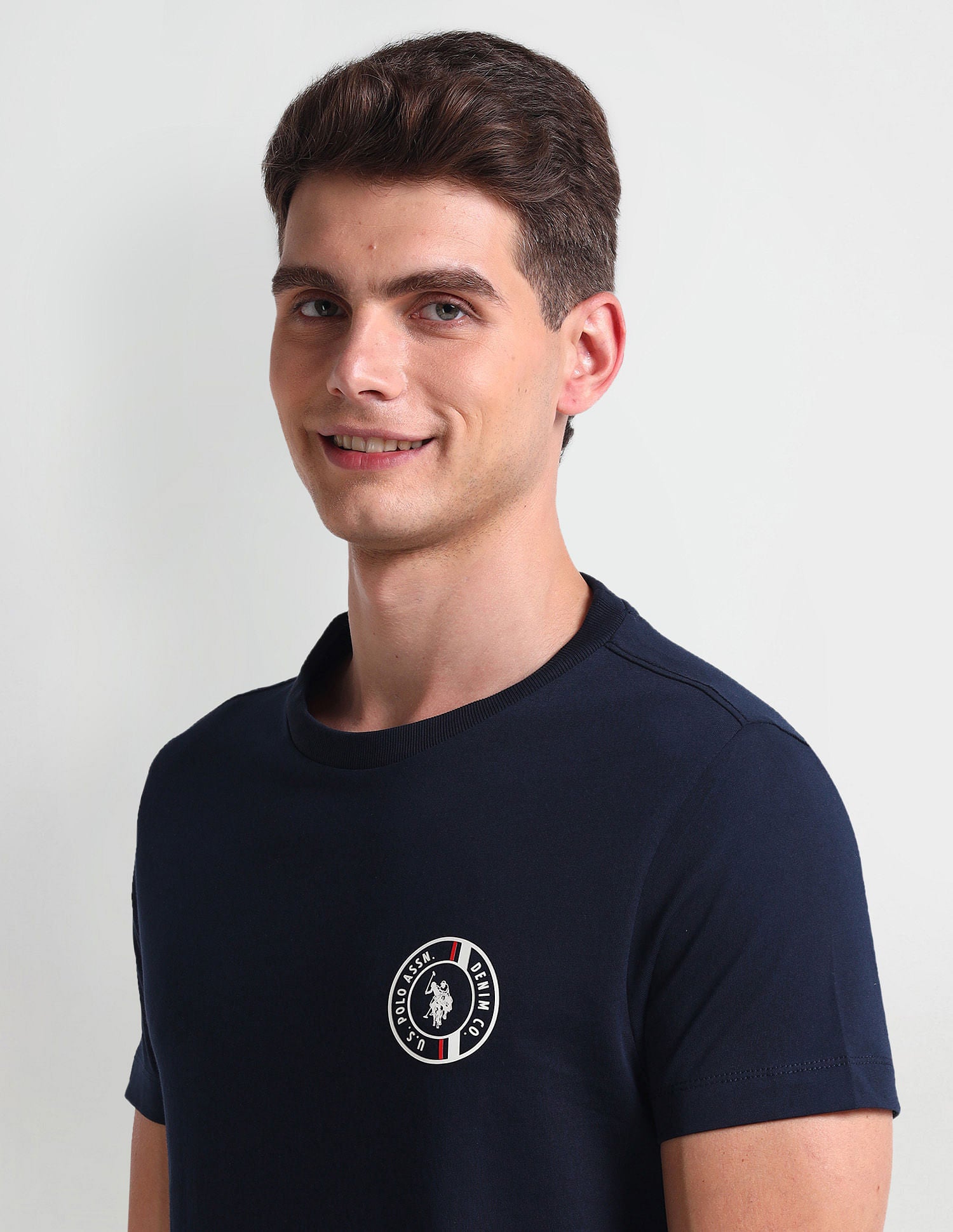 Muscle Fit Cotton T-Shirt Navy - U.S. POLO ASSN. | Large