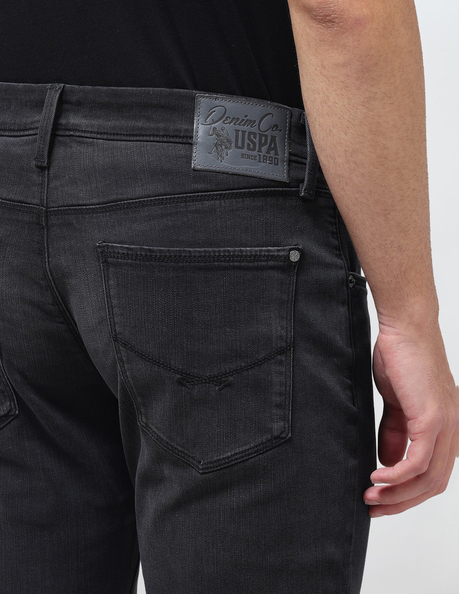 Brandon Slim Tapered Fit Grey Jeans Grey - U.S. Polo Assn. India | Large