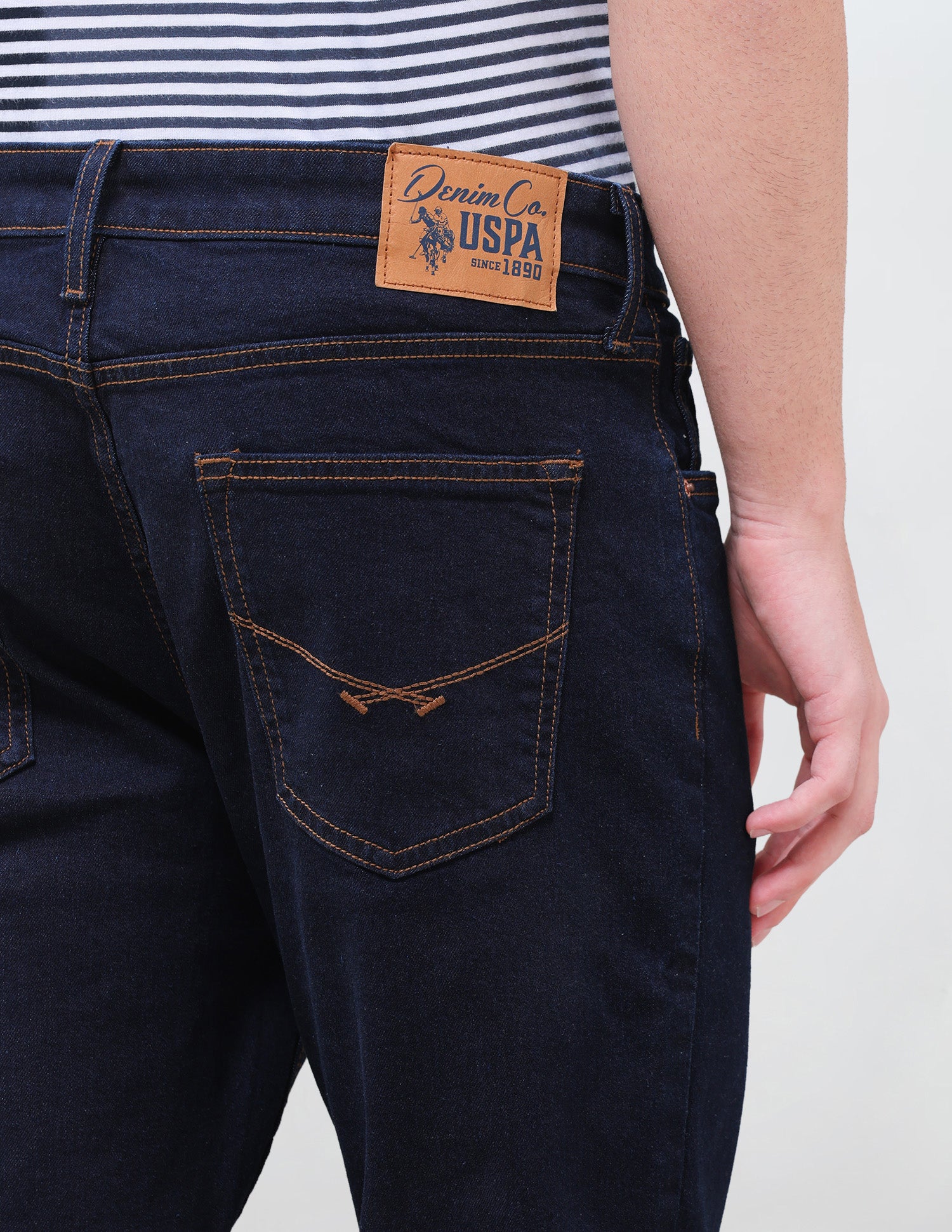 Cole Comfort Cropped Fit Blue Jeans Dark Indigo - U.S. Polo Assn. India | Large