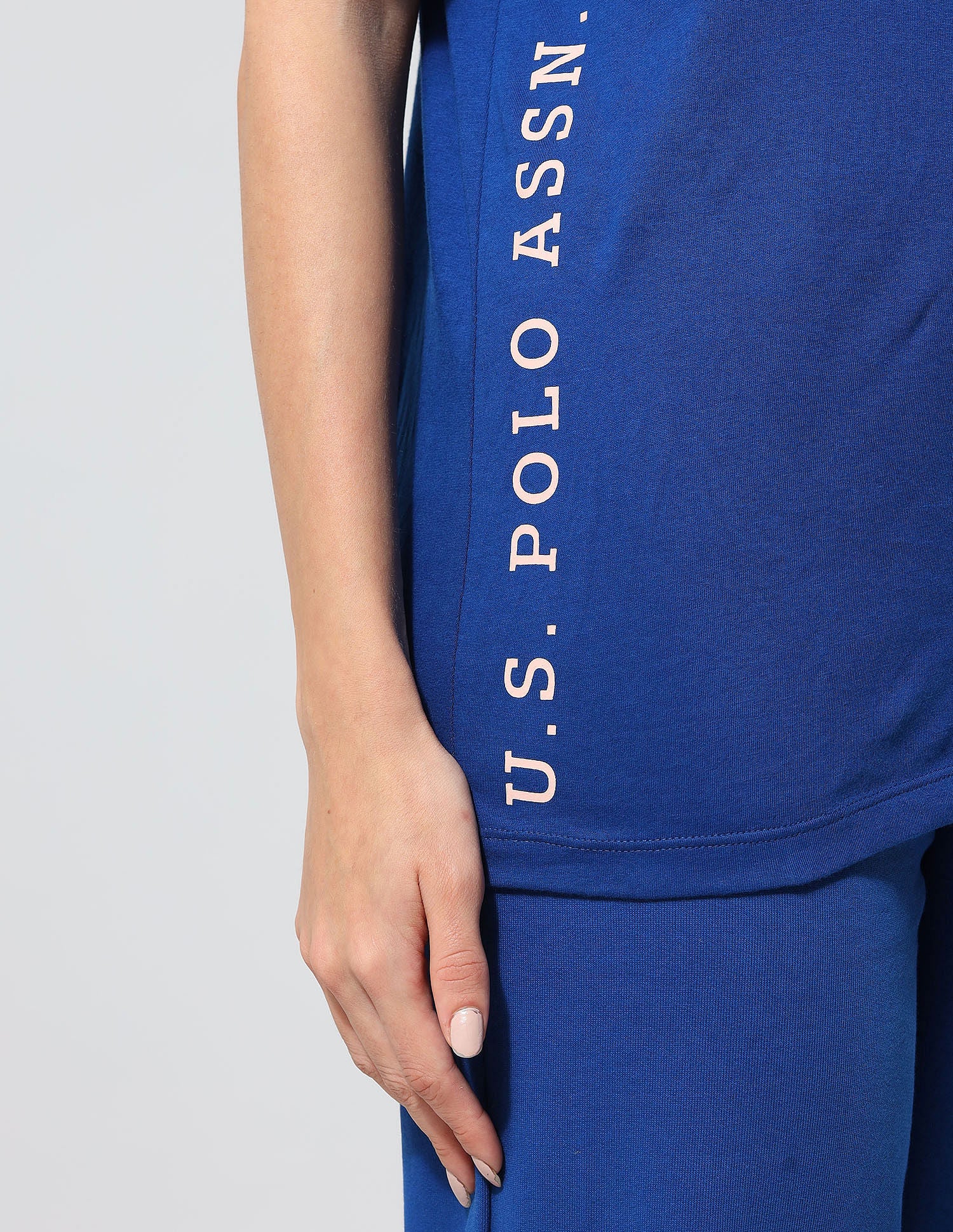 Boyfriend Fit Brand Printed Lounge T-Shirt Bright Blue - U.S. POLO ASSN. | Large