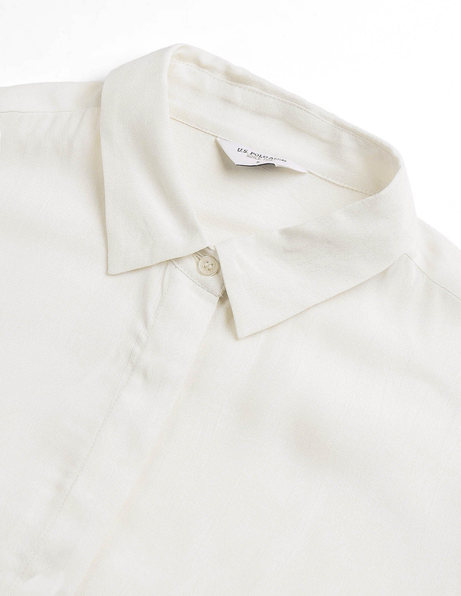 Concealed Placket Floral Printed Shirt Off-white - U.S. POLO ASSN. | Large