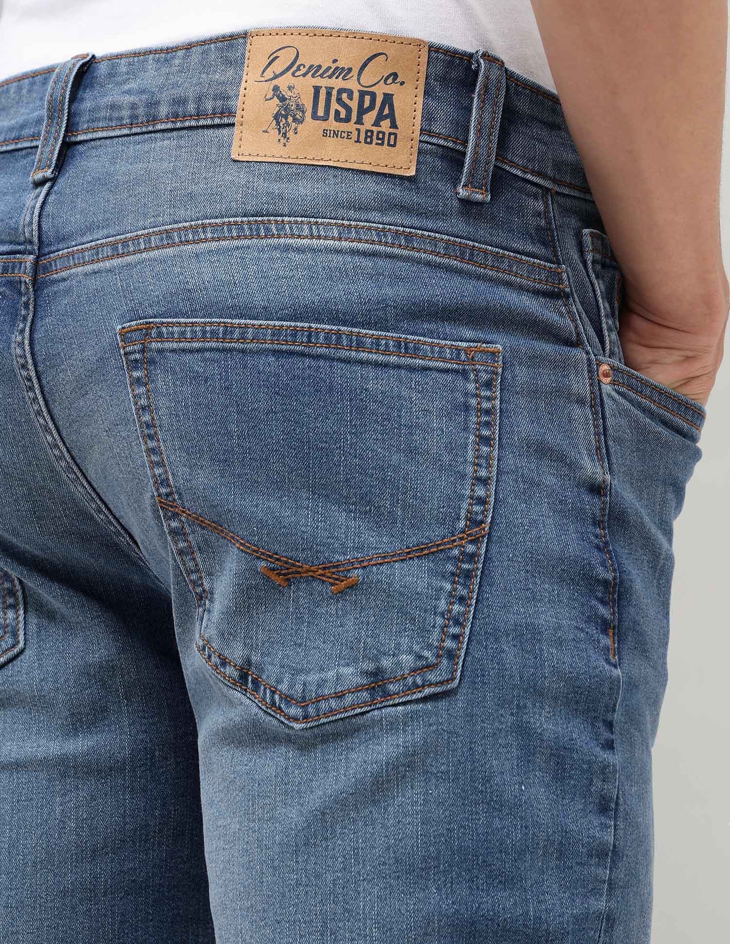 Harold Slim Straight Fit Blue Jeans Indigo - U.S. POLO ASSN. | Large