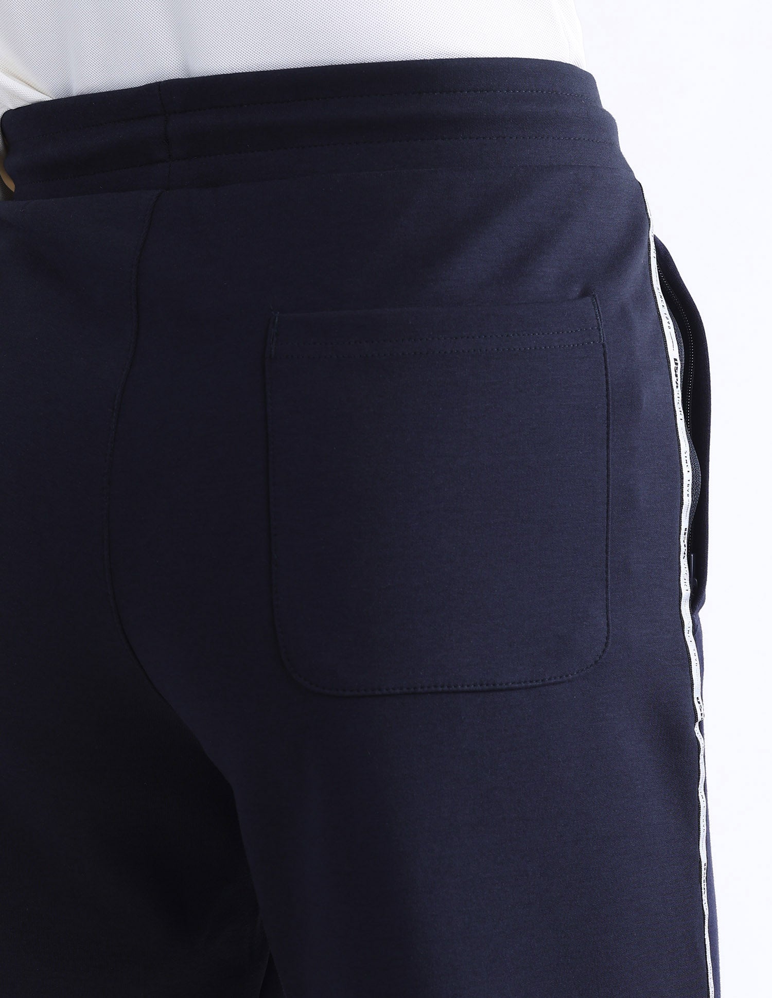 Mid Rise Solid Active Track Pants Navy - U.S. Polo Assn. India | Large