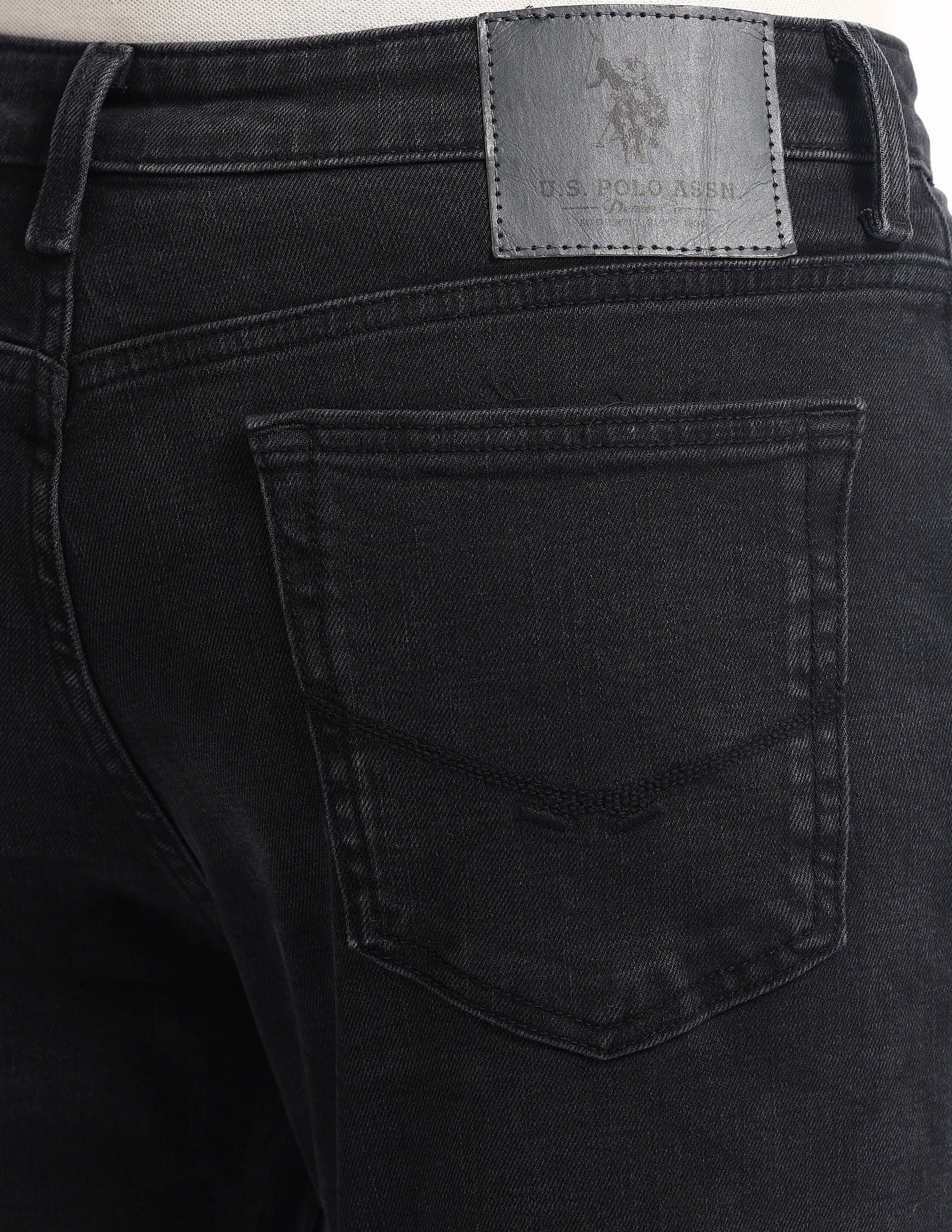 Connor Bootcut Fit Black Jeans Black - U.S. Polo Assn. India | Large