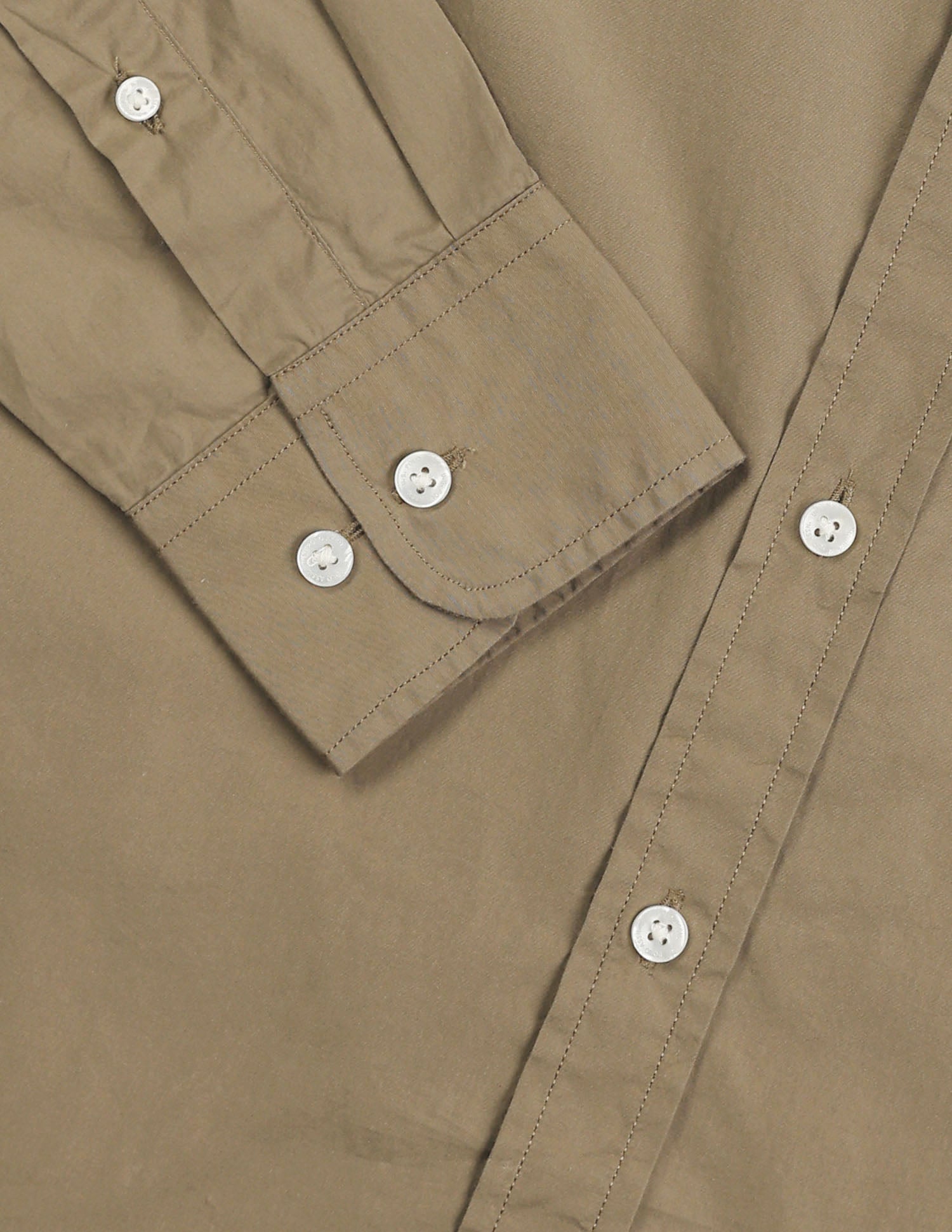 Pure Cotton Tailored Fit Shirt Khaki - U.S. Polo Assn. India | Large