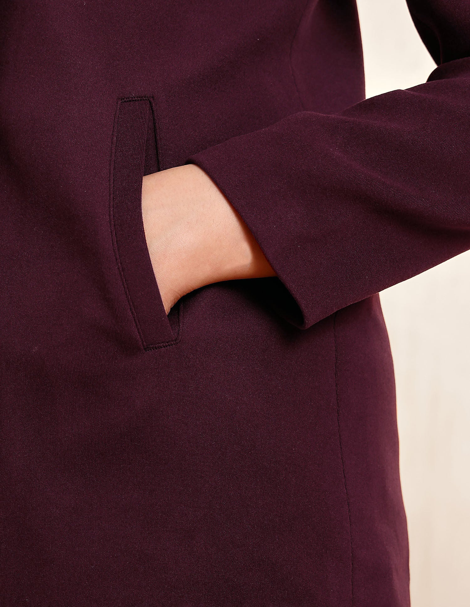 Solid Double Breasted Notch Lapel Collar Coat Purple - U.S. POLO ASSN. | Large