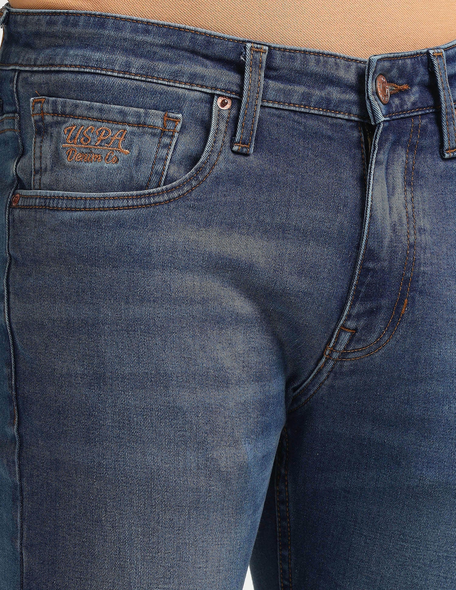 Brandon Slim Tapered Blue Jeans Blue - U.S. Polo Assn. India | Large