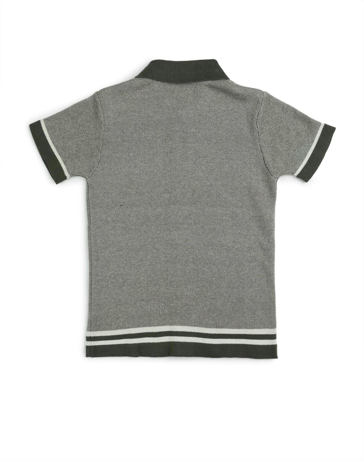 Boys Textured Regular Fit Polo Shirt Olive - U.S. POLO ASSN. | Large