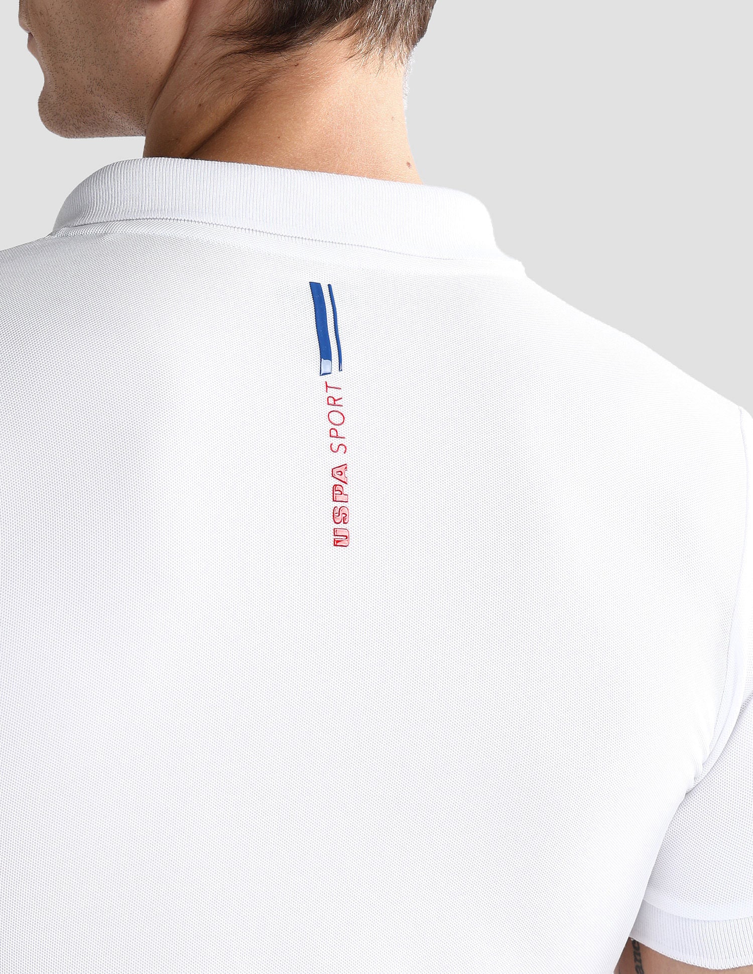 Slim Zipper Polo Shirt White - U.S. Polo Assn. India | Large