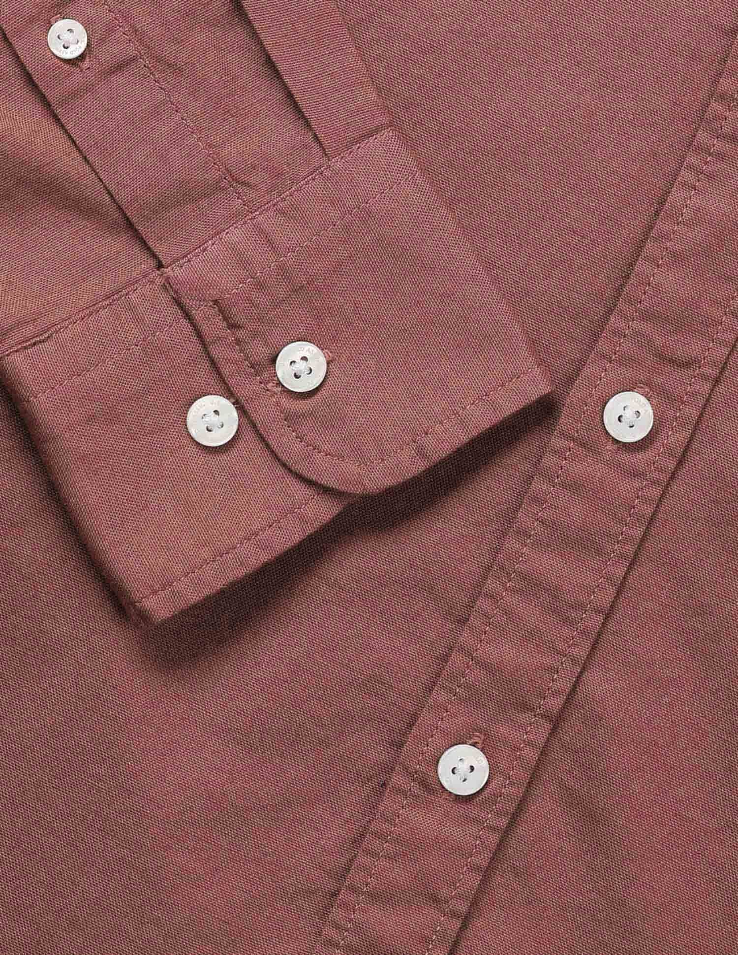 Solid Oxford Stretch Button Down Shirt Light Red - U.S. Polo Assn. India | Large