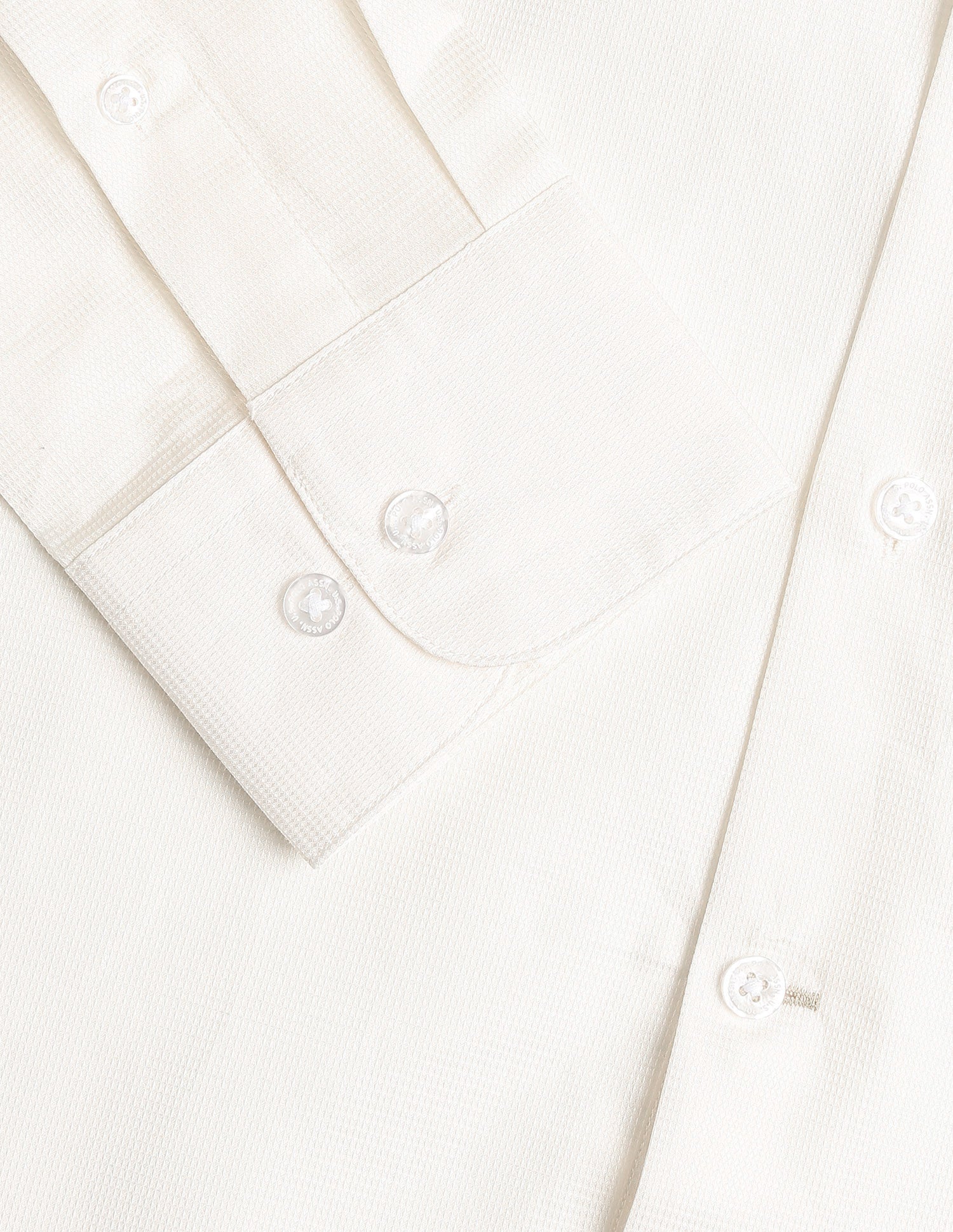 Solid Regular Fit Shirt Ivory - U.S. Polo Assn. India | Large