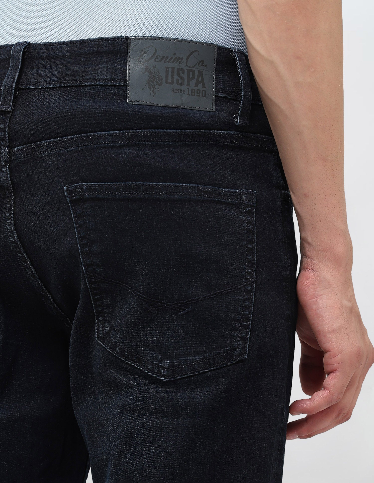 Cole Comfort Cropped Fit Blue Jeans Dark Indigo - U.S. POLO ASSN. | Large